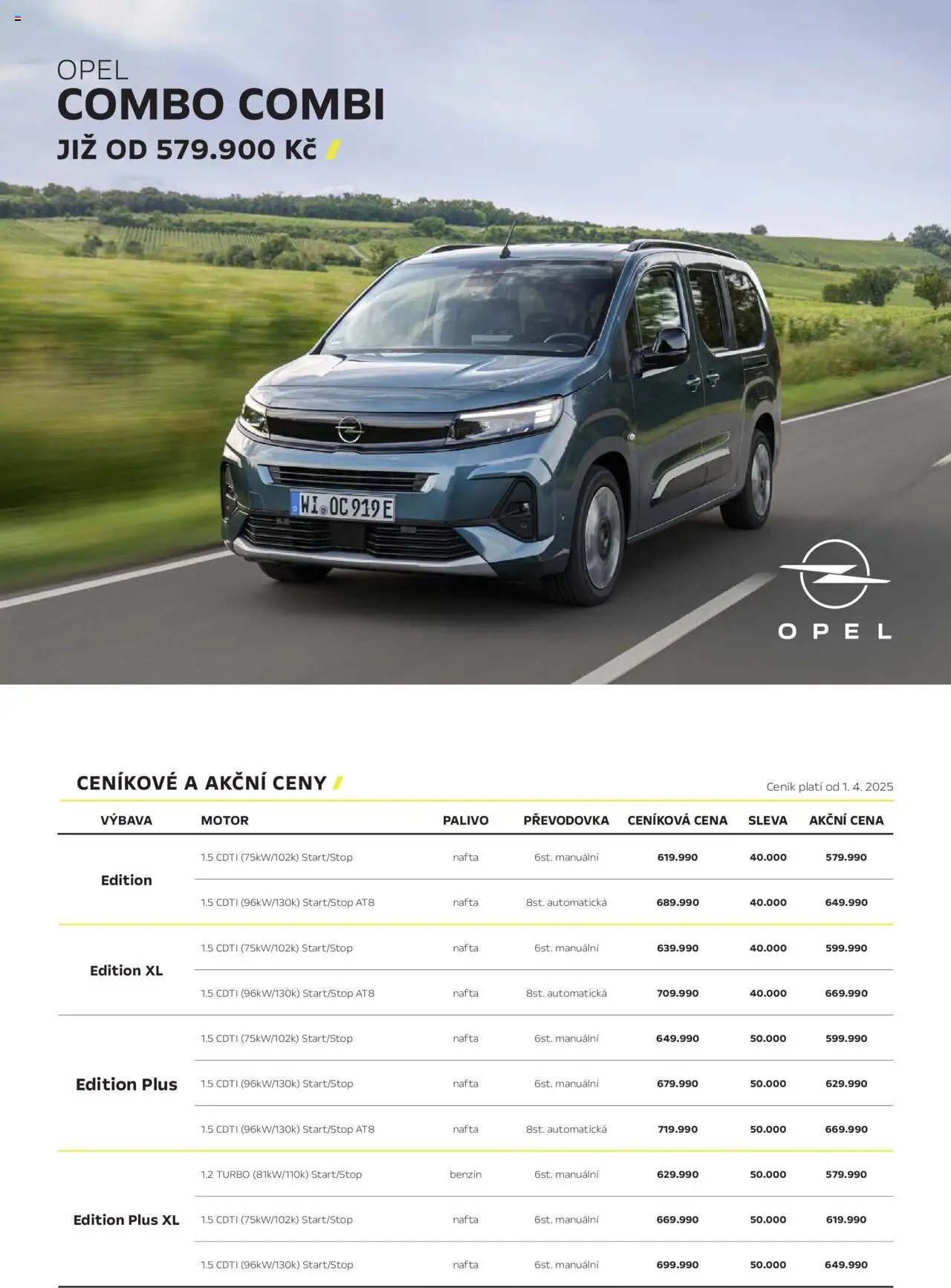 Opel katalog - Combo (2025-04-25 - 2026-02-28)