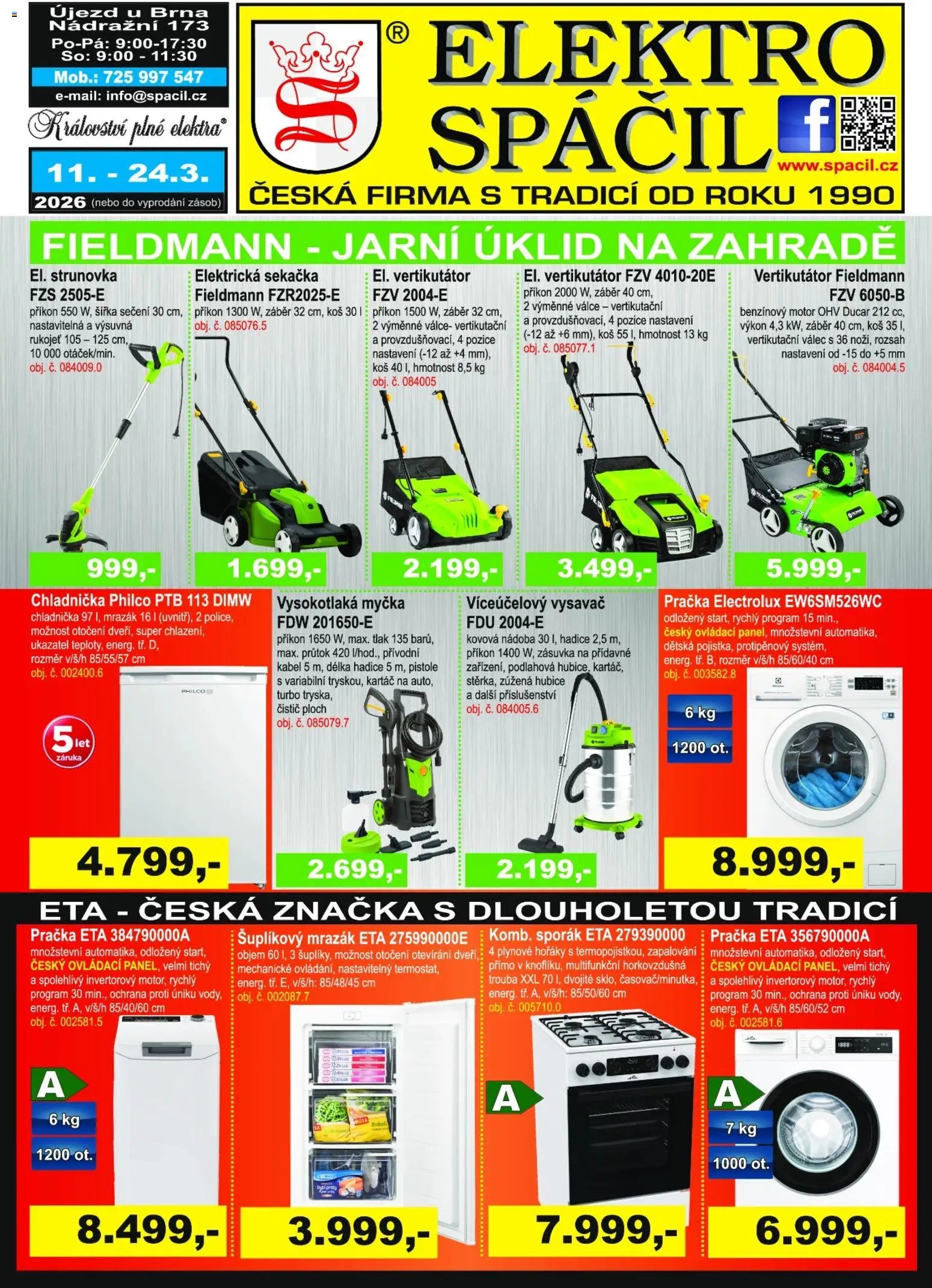 Elektro Spáčil leták (2026-03-11 - 2026-03-24)