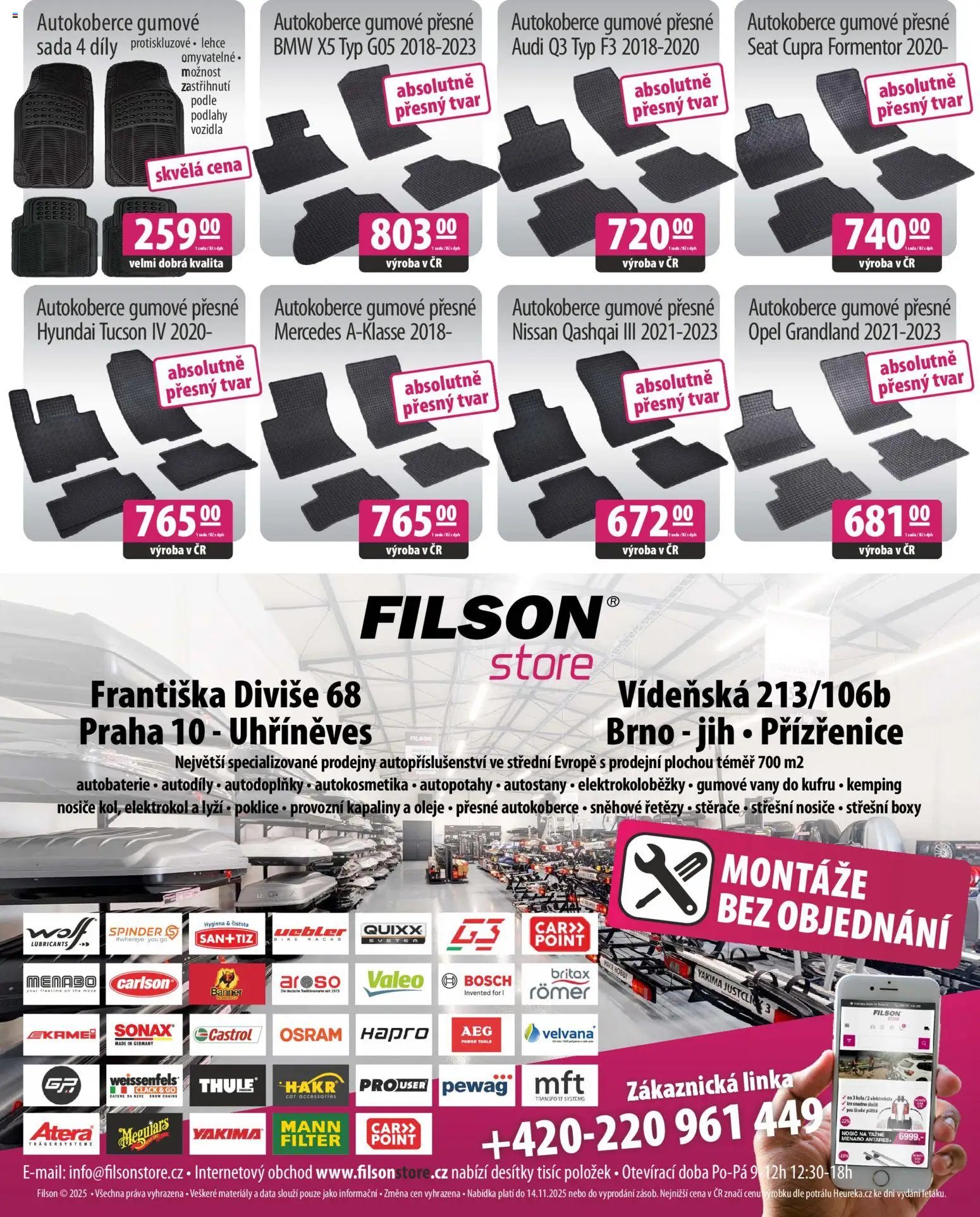 FILSON Store - Lepší ceny autopříslušenství nehledejte! (2025-10-23 - 2025-11-14)