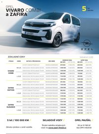 Opel katalog - Vivaro Combi a Zafira (2025-04-25 - 2026-02-28)