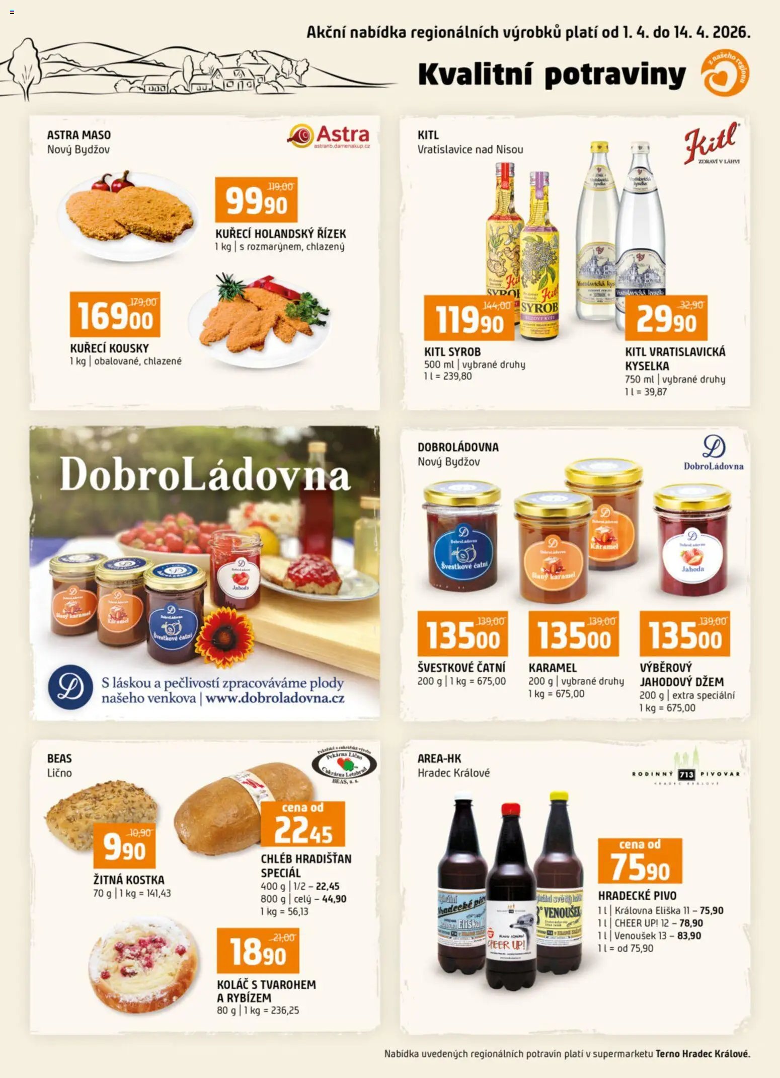 Terno leták - Kvalitní potraviny z našeho regionu (2026-04-01 - 2026-04-14)