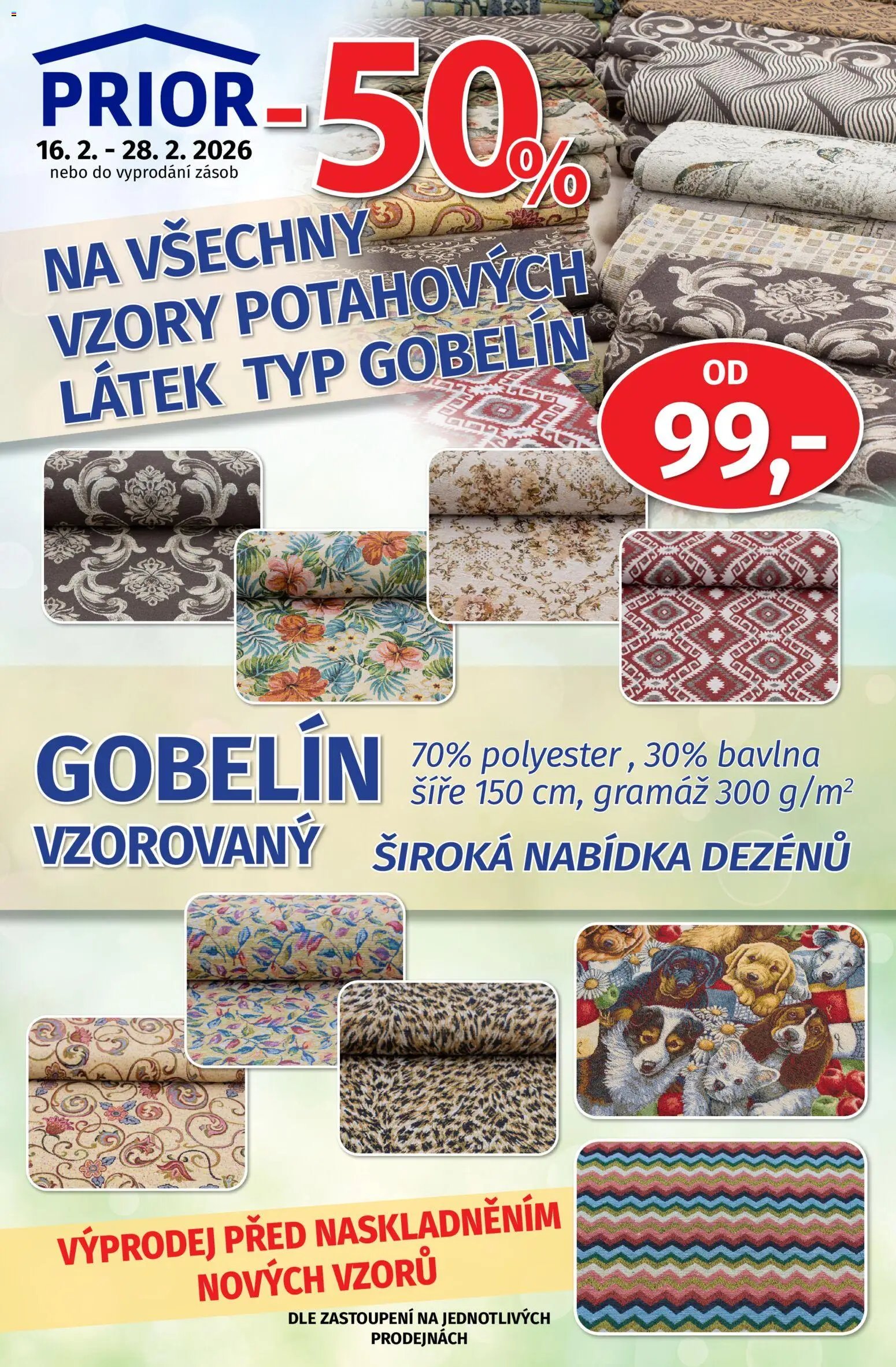 Prior - Akční Nabídka Bytových A Oděvních Látek (2026-02-16 - 2026-02-28)