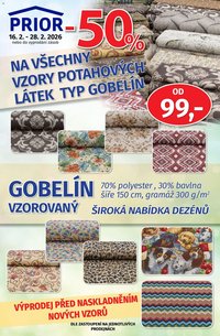 Prior - Akční Nabídka Bytových A Oděvních Látek (2026-02-16 - 2026-02-28)