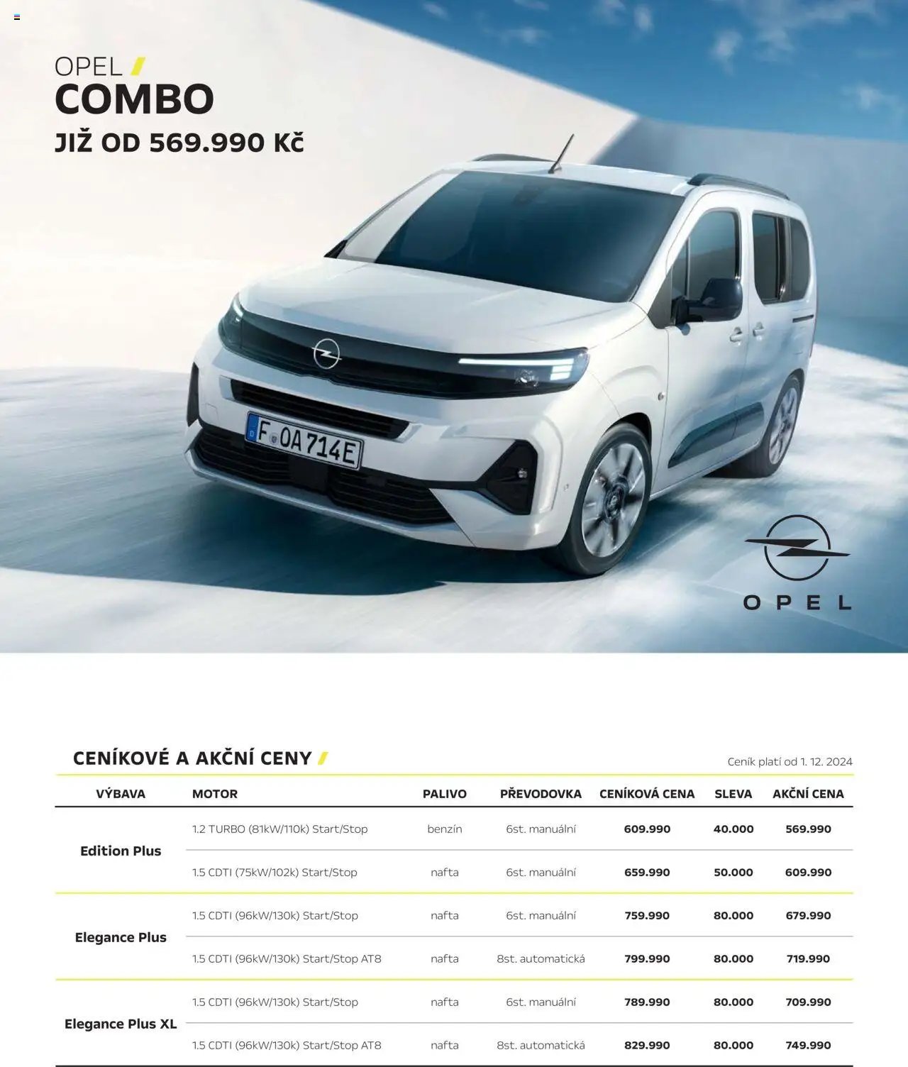 Opel katalog - Combo (2025-03-01 - 2026-02-28)