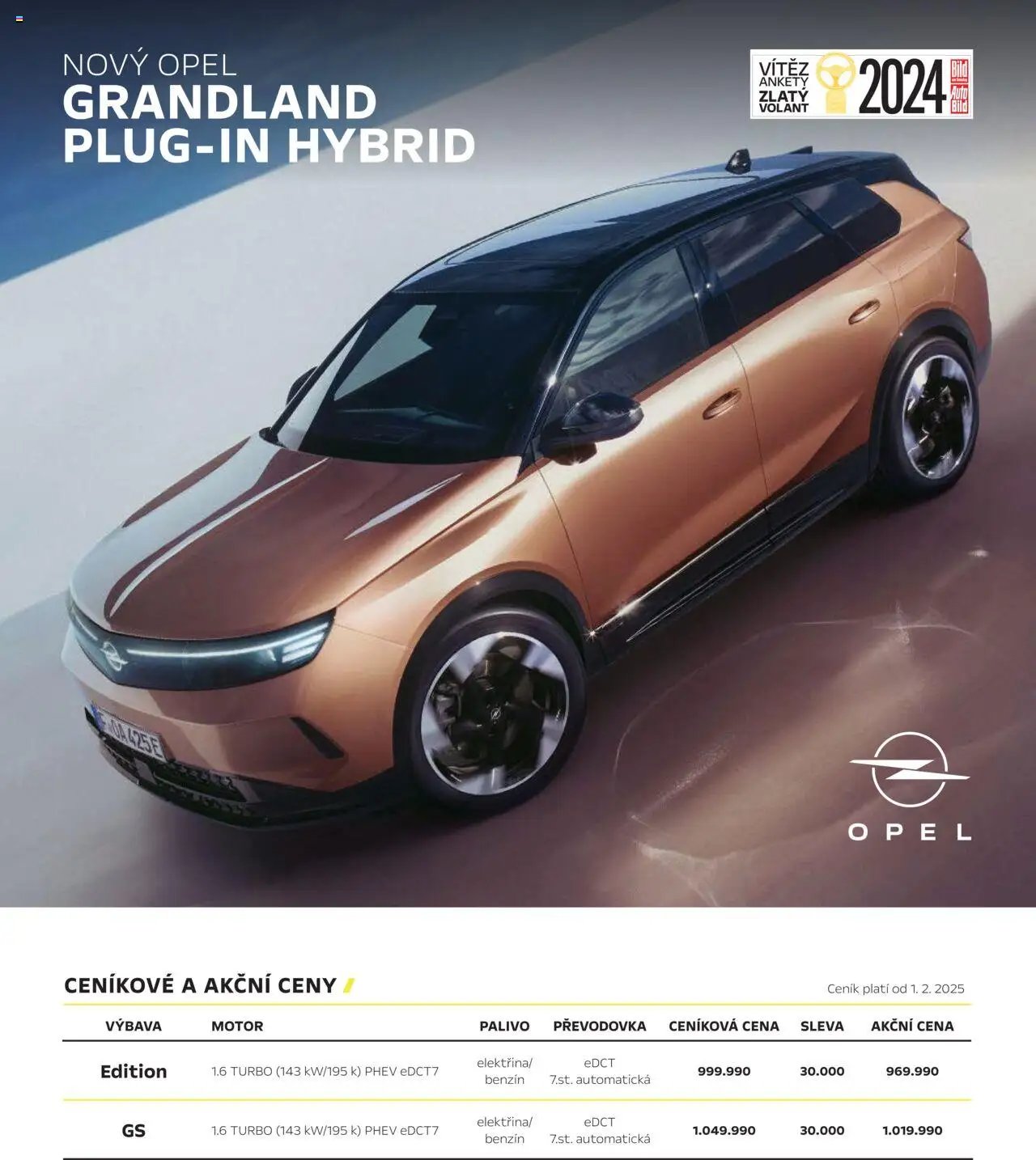 Opel katalog - Nový Grandland Electric Plug-in Hybrid (2025-03-01 - 2026-02-28)