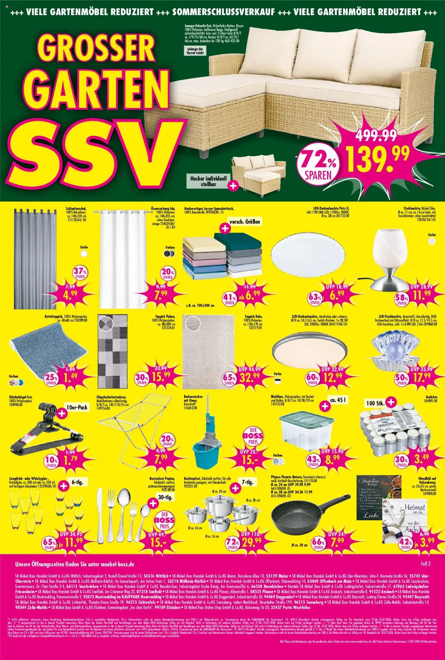 SB Möbel Boss Prospekt Neunkirchen