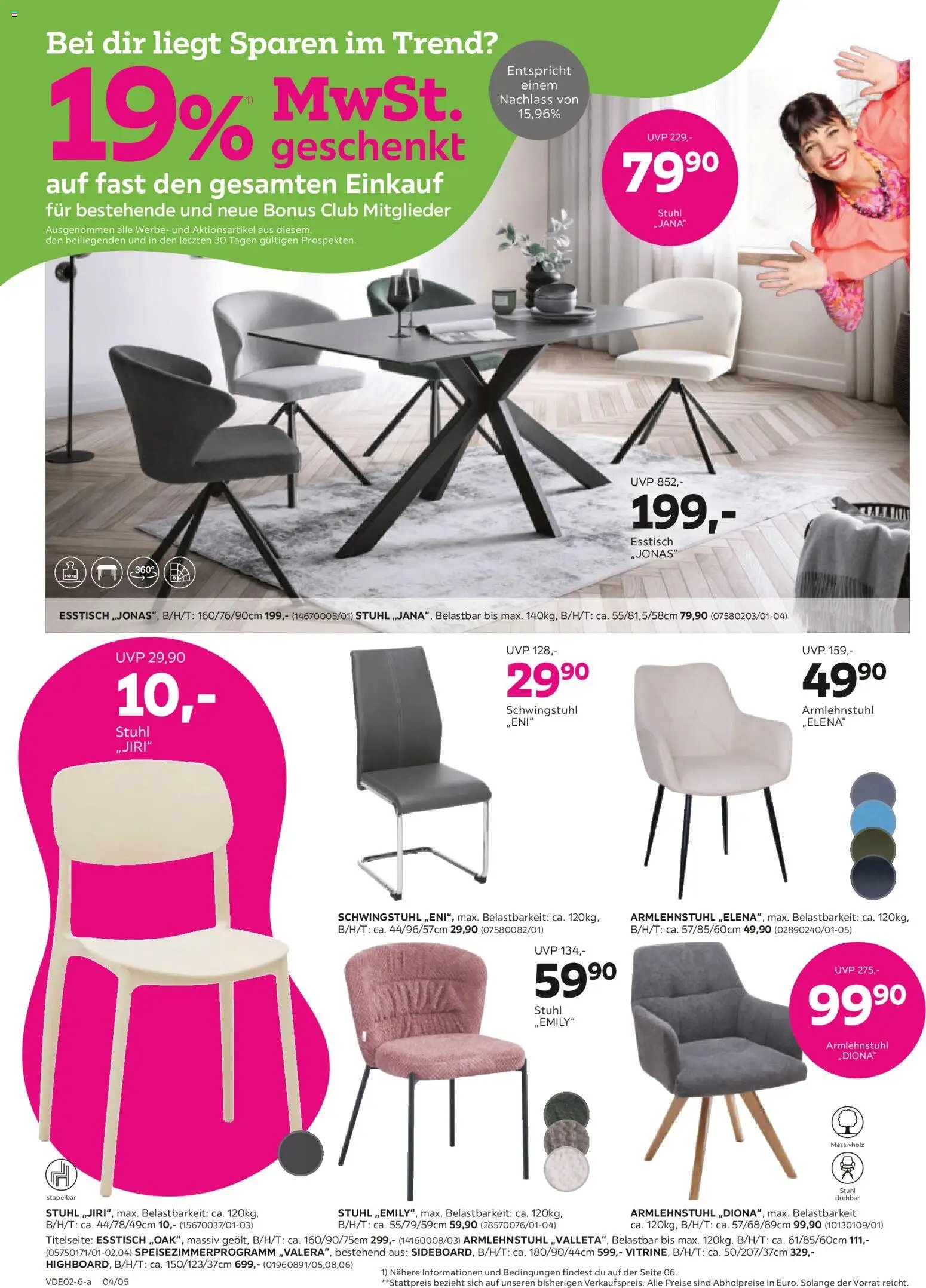 Mömax 19% MwSt. geschenkt auf fast den gesamten Einkauf