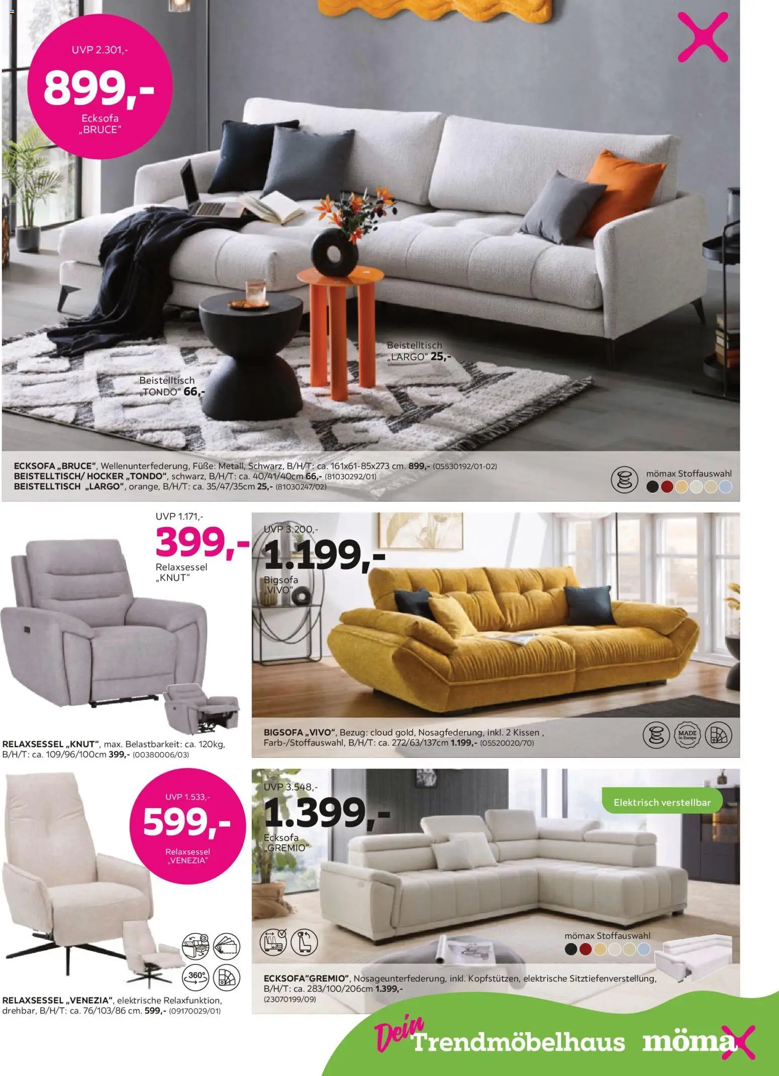 Mömax 19% MwSt. geschenkt auf fast den gesamten Einkauf