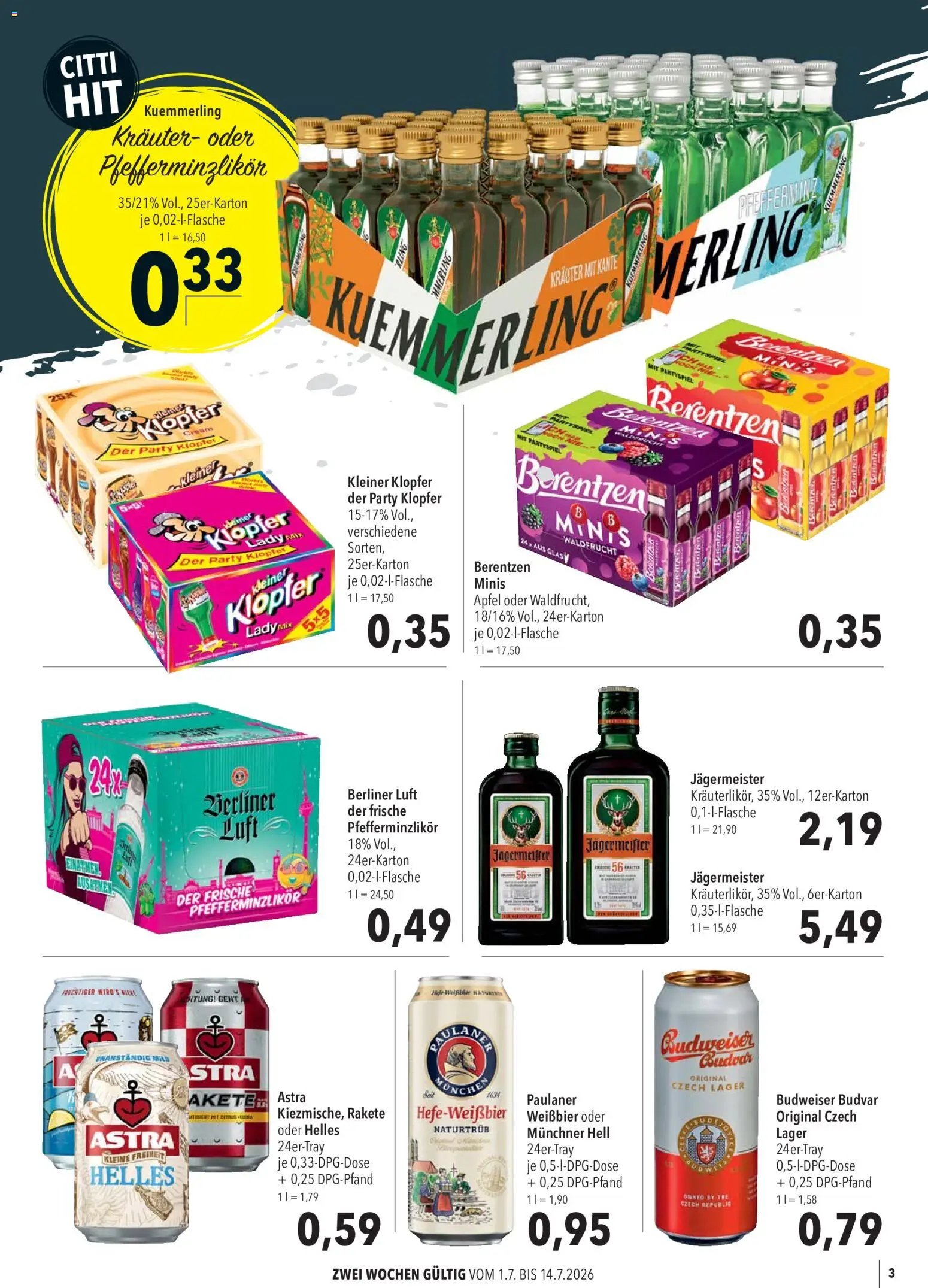 CITTI Markt Kioskwerbung