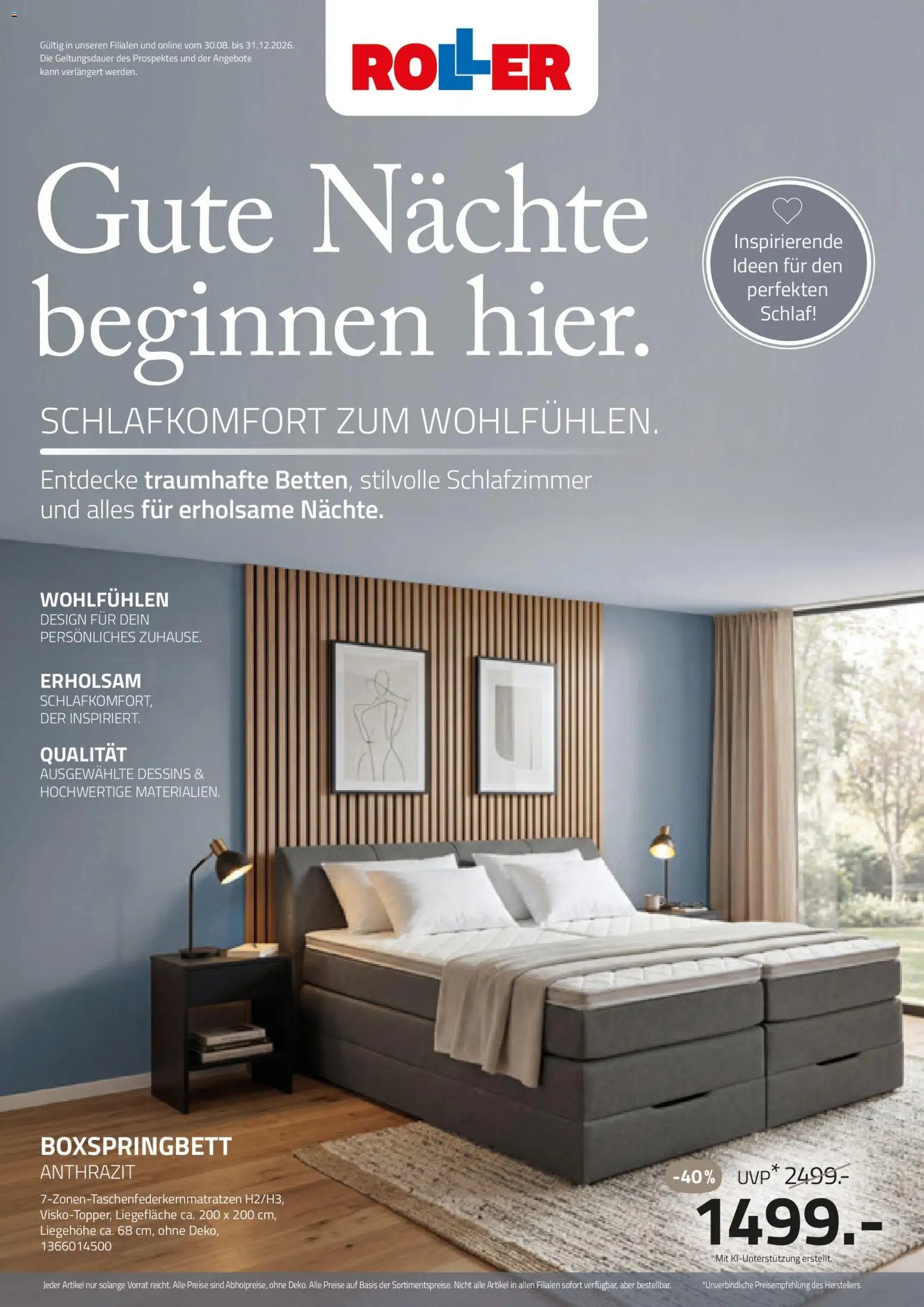 Roller Schlafprospekt 2026