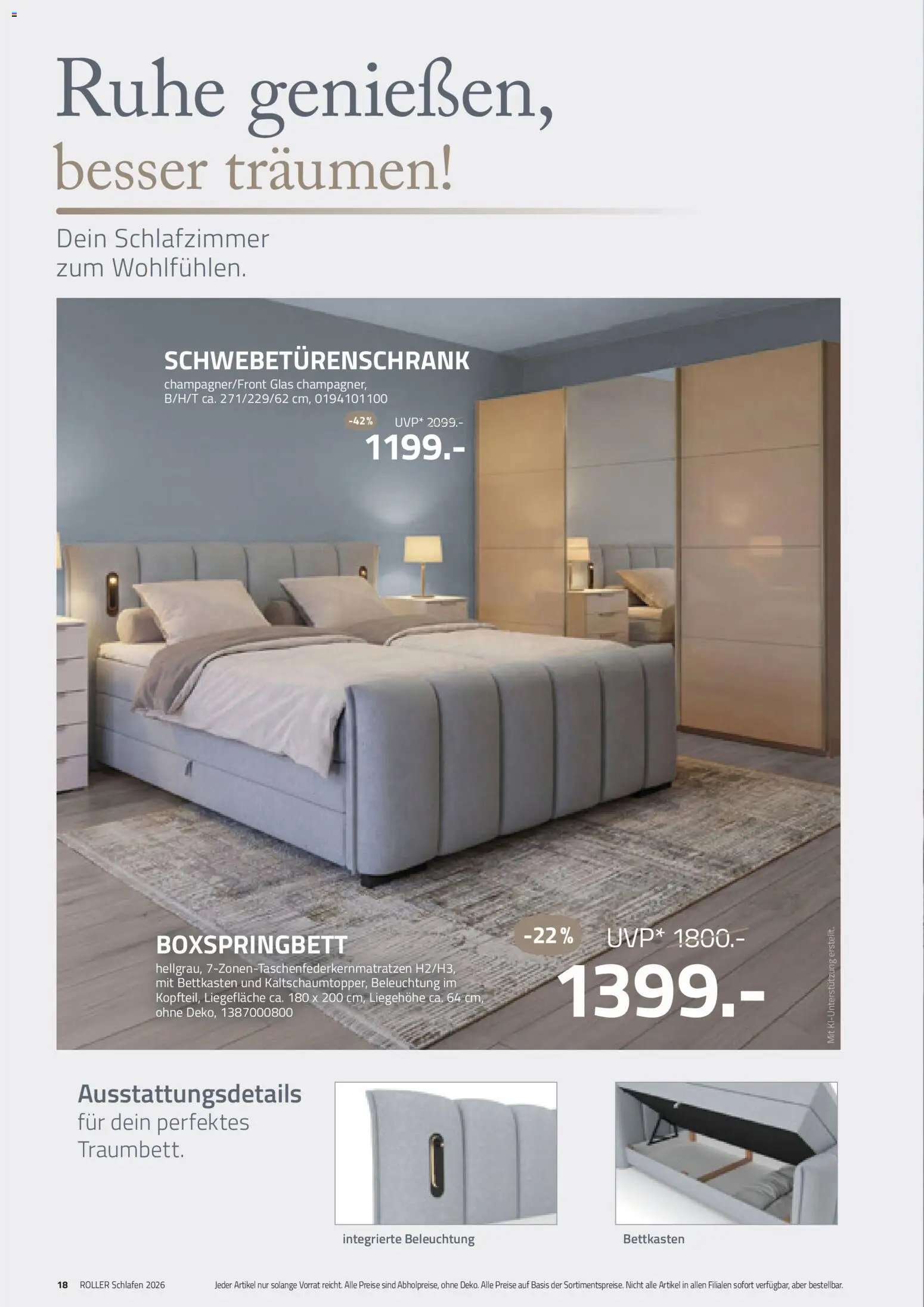 Roller Schlafprospekt 2026