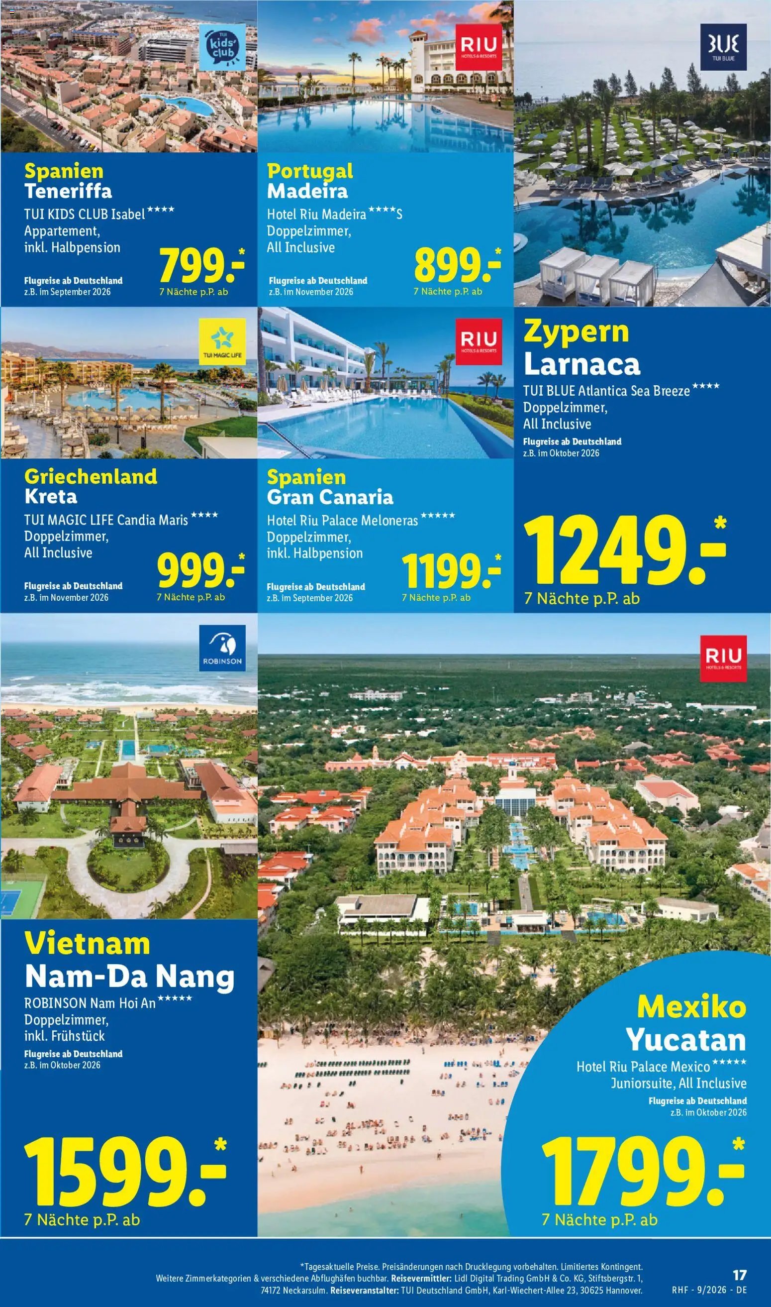 Lidl Reisen Prospekt