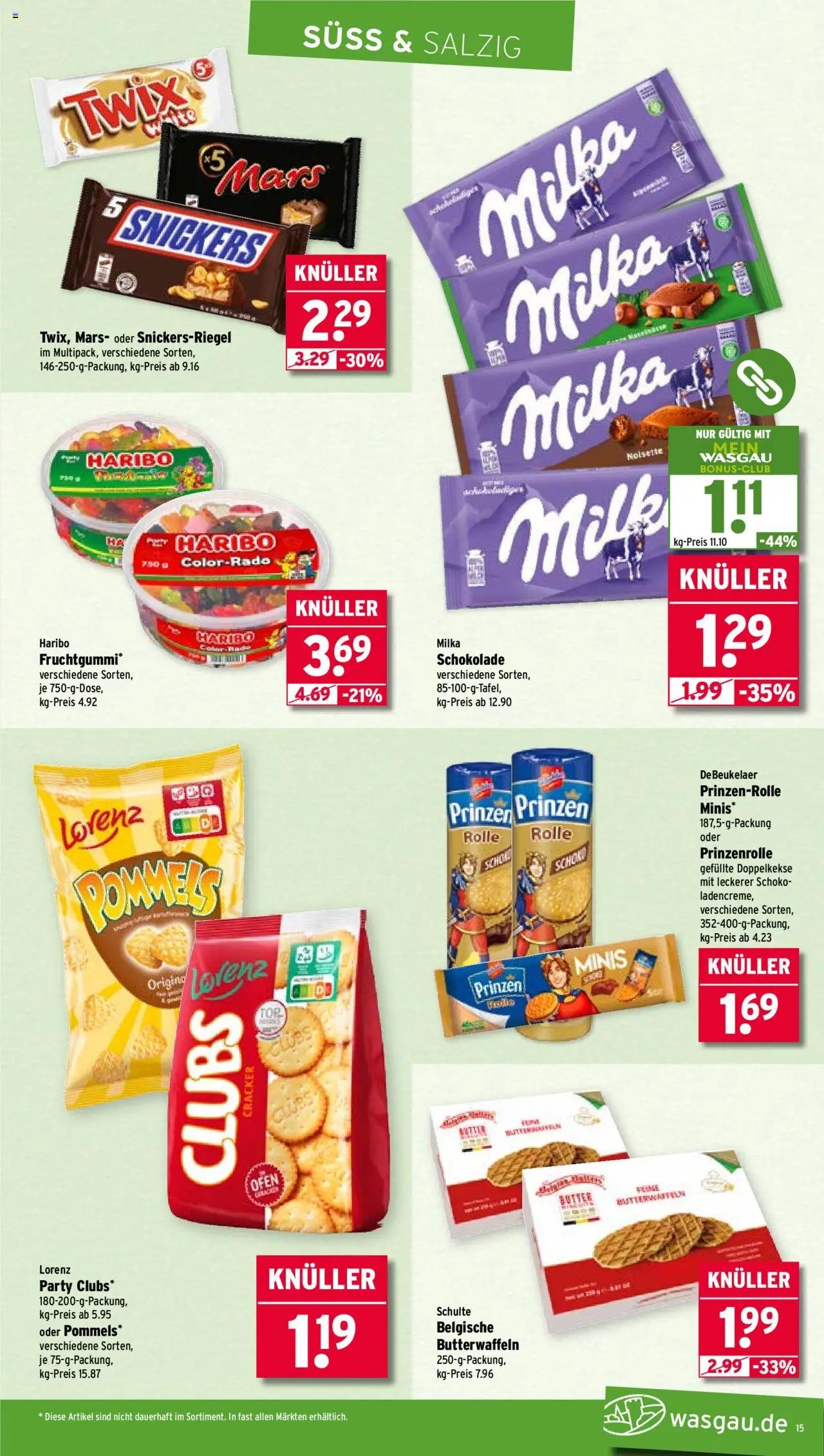 Wasgau Prospekt 	 (2025-07-21 - 2025-07-26) | 15