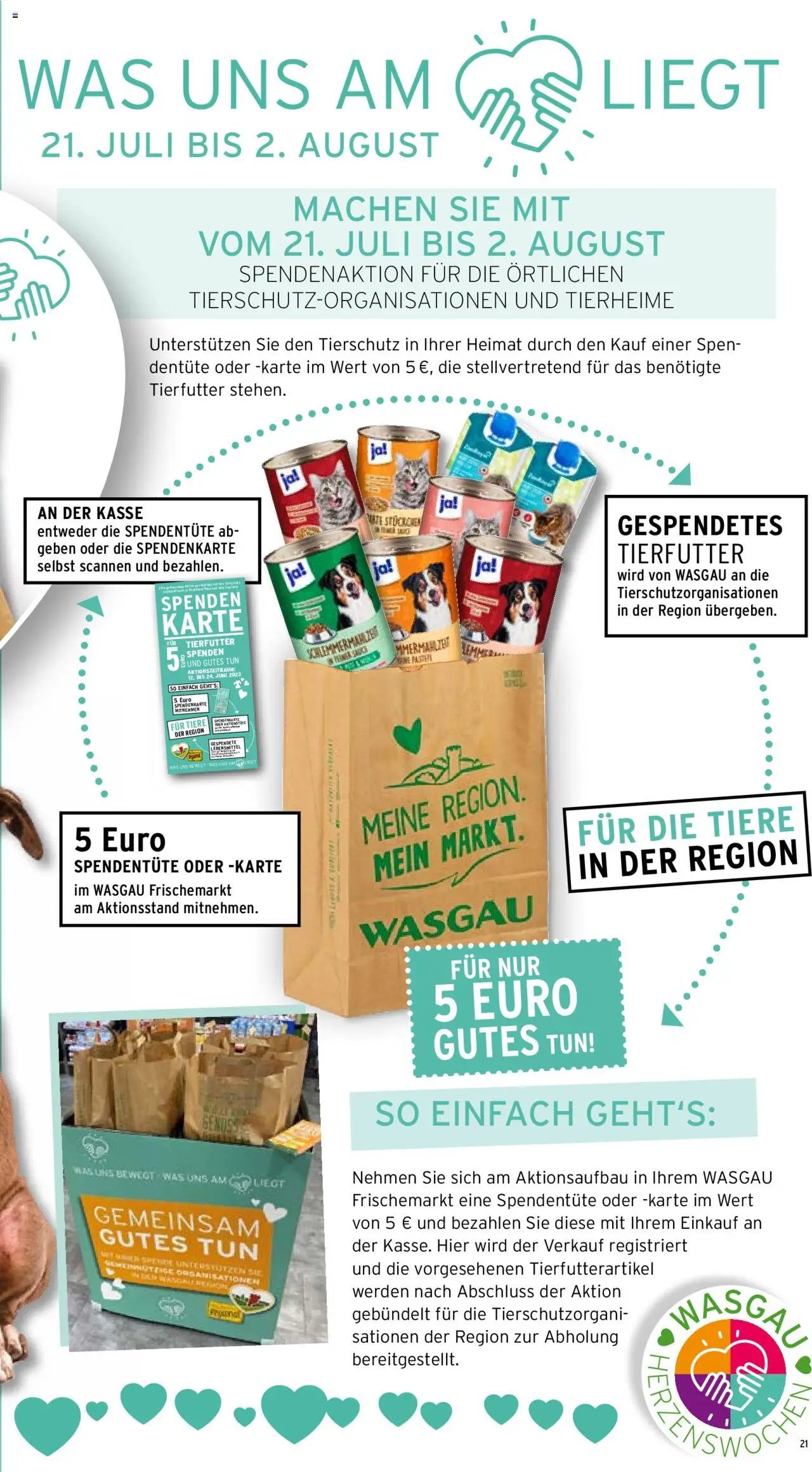 Wasgau Prospekt 	 (2025-07-21 - 2025-07-26) | 21