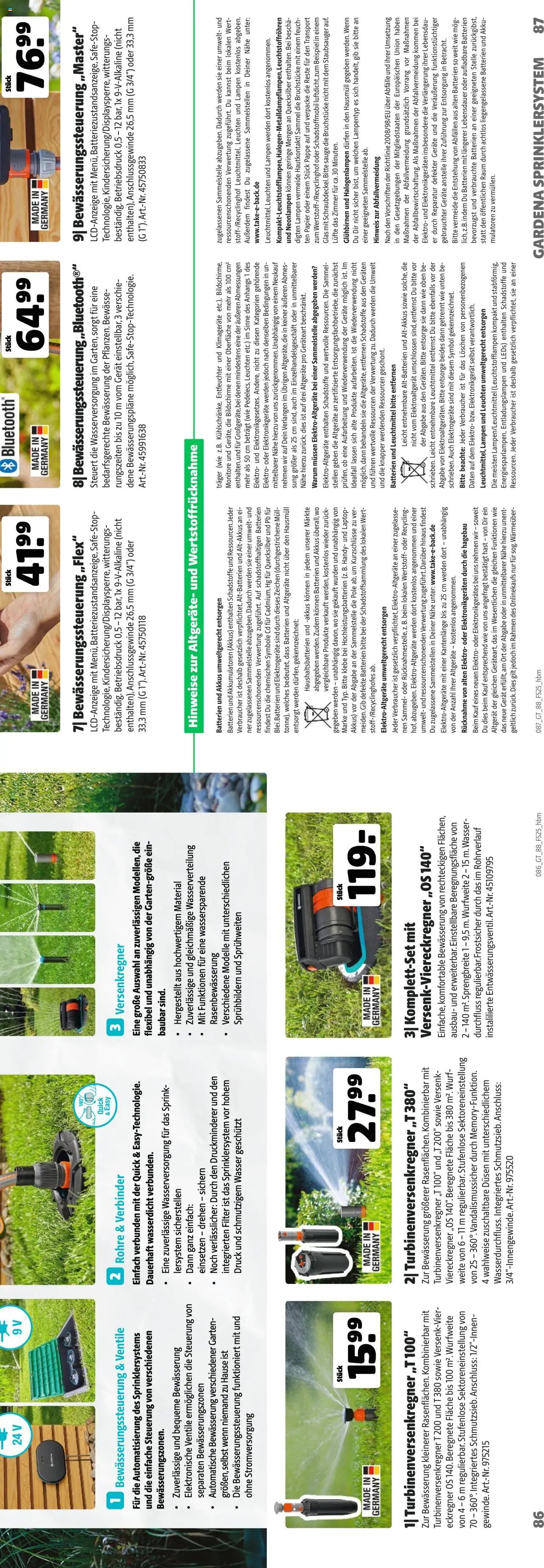 Hagebau Katalog Gartentechnik Bewässerung (2025-03-01 - 2025-12-31) | 87