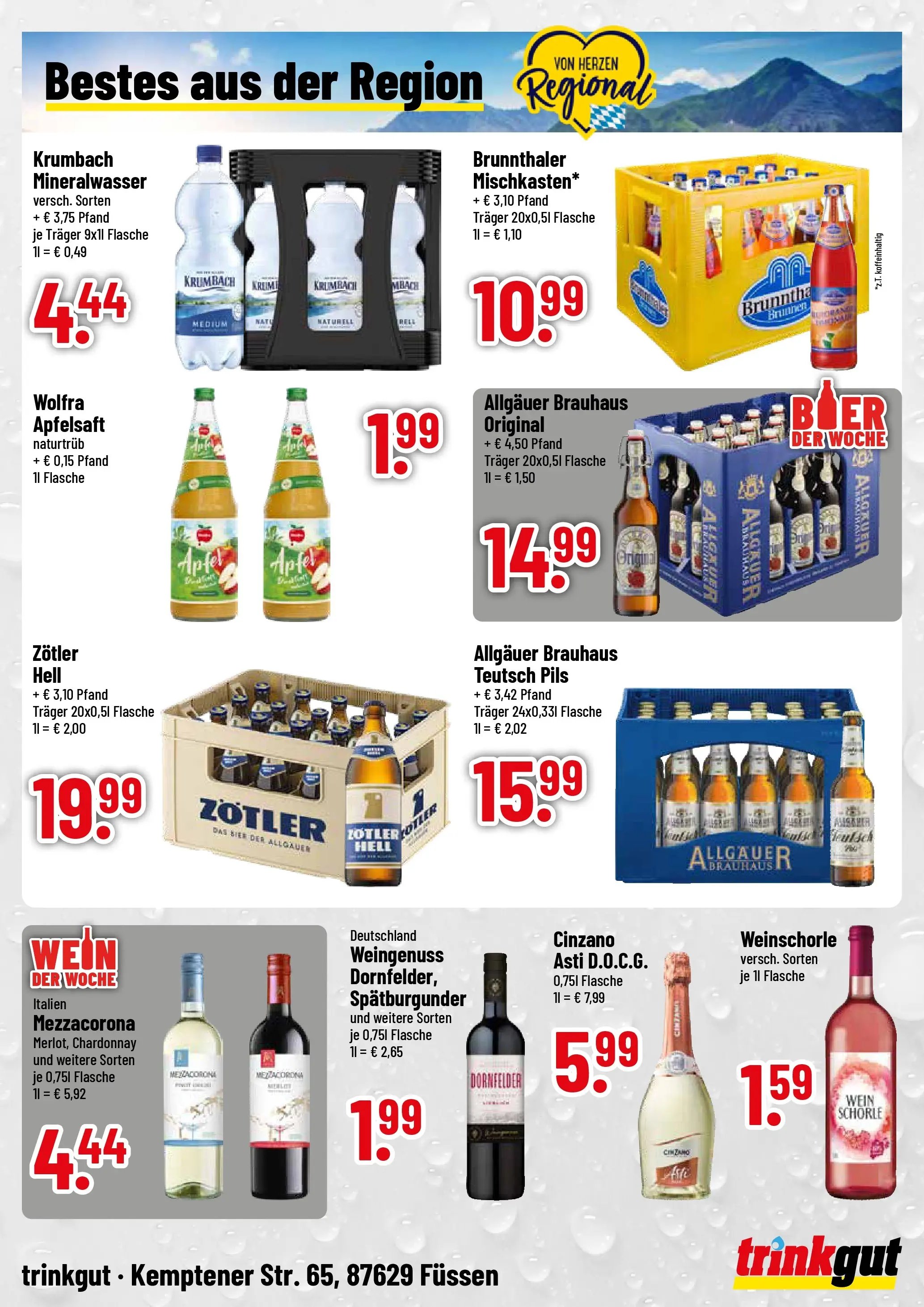 Trinkgut Prospekt Füssen	