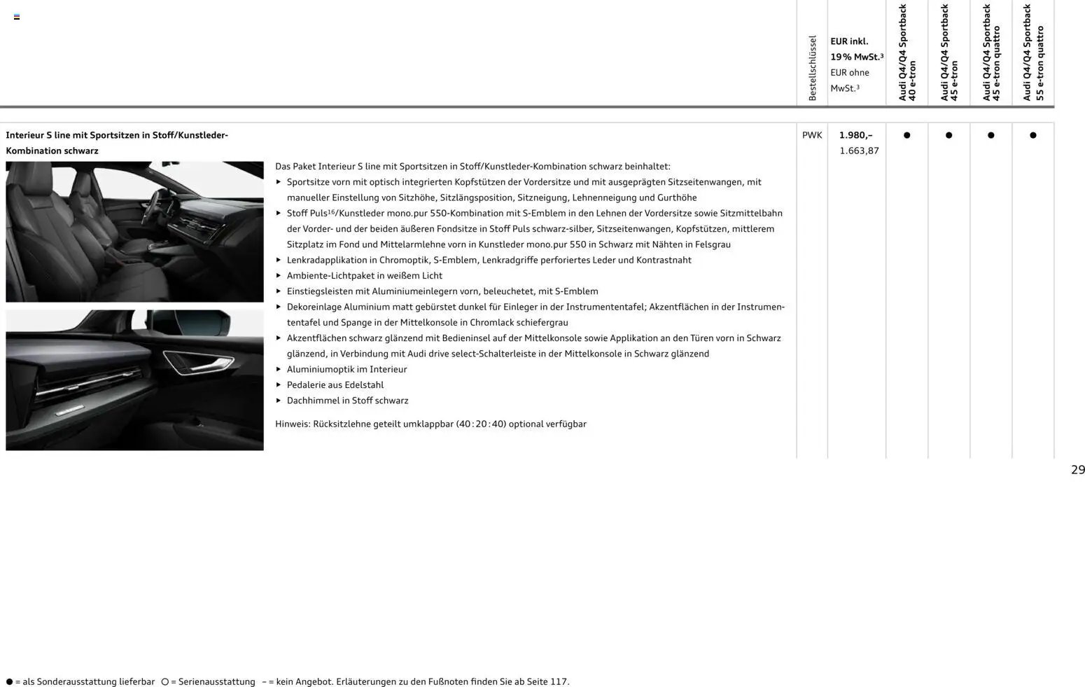 Audi Q4 e-tron / Q4 Sportback e-tron (2025-10-01 - 2026-10-01)
