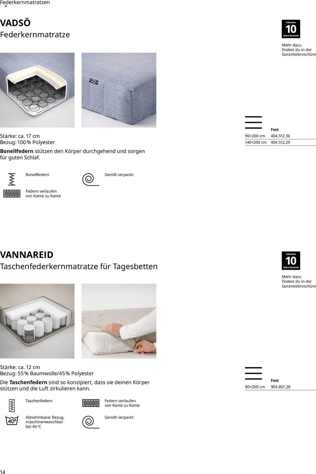 Ikea Prospekt  Schlafkomfort	