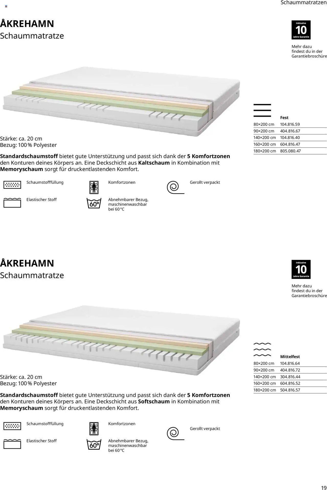 Ikea Prospekt  Schlafkomfort	