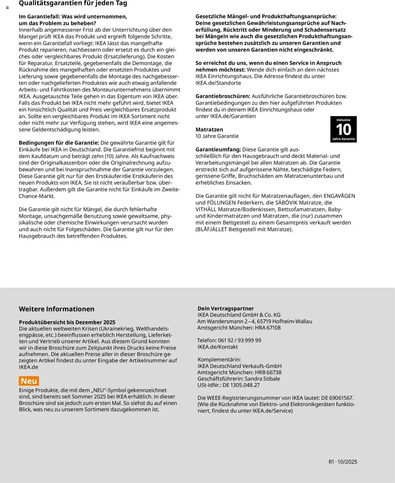 Ikea Prospekt  Schlafkomfort	