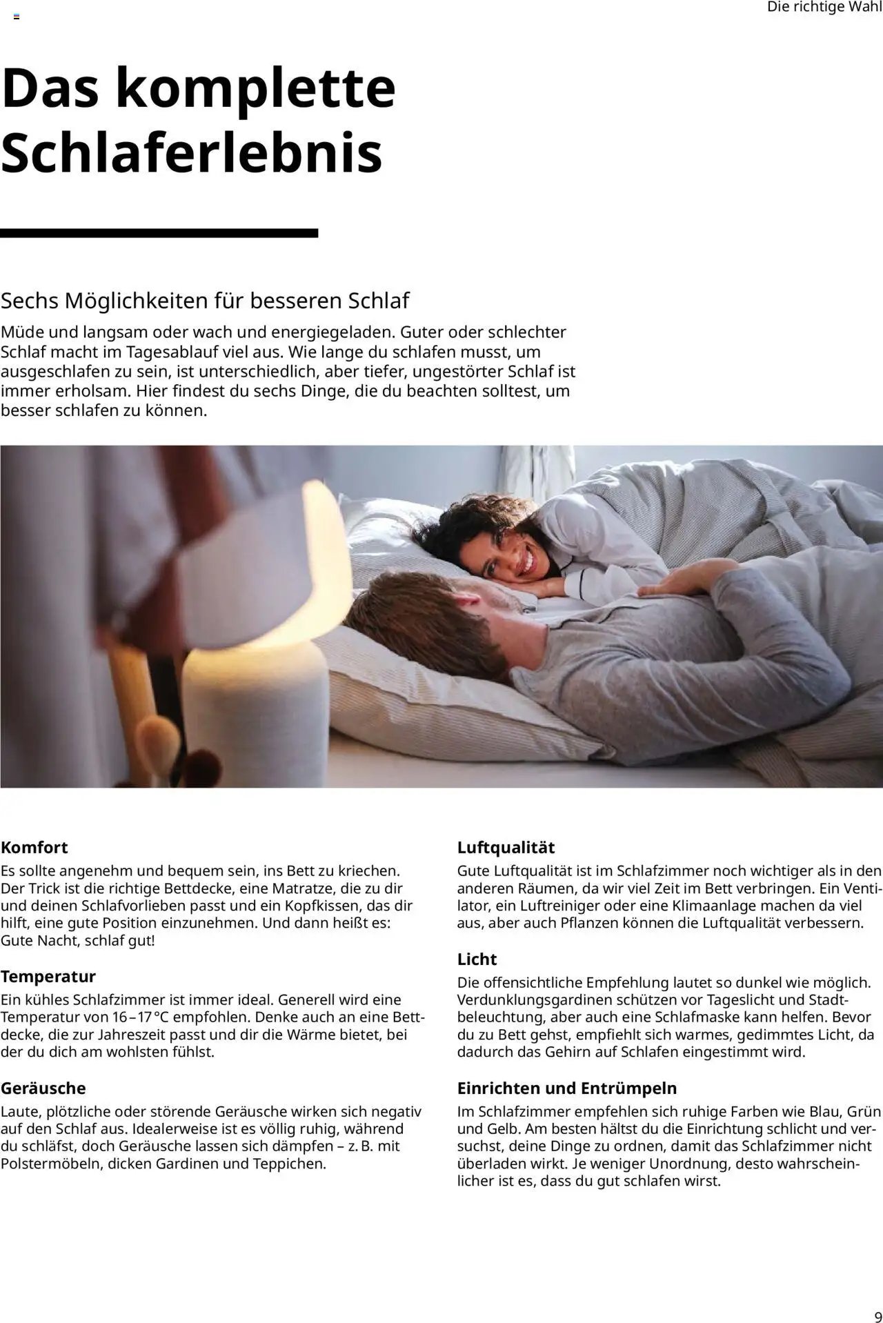 Ikea Prospekt  Schlafkomfort	