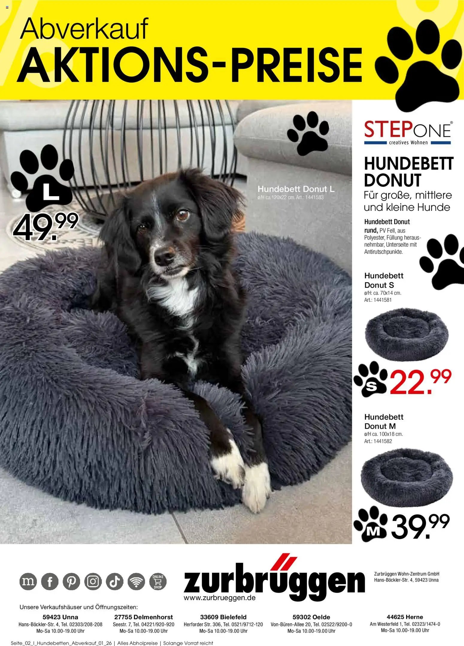 Zurbrüggen Hundebetten Abverkauf