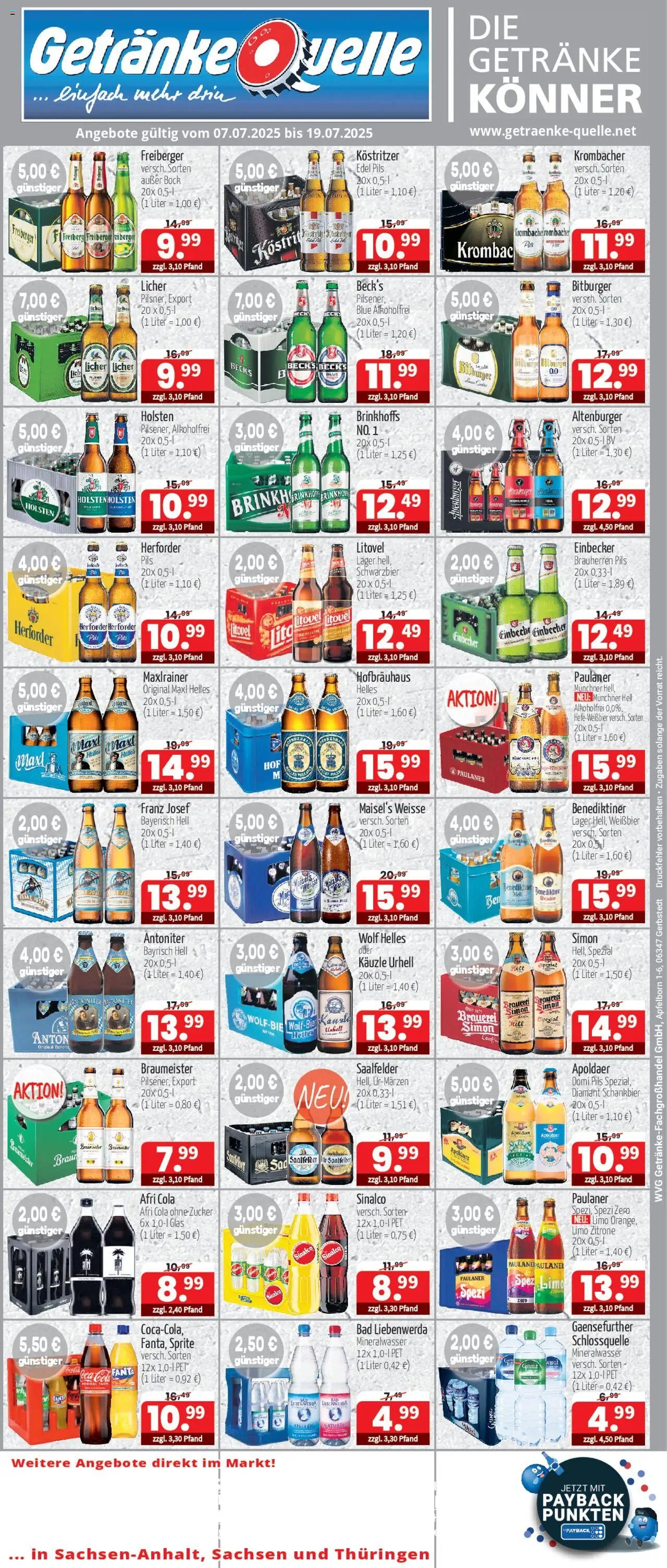 Getränke Quelle Prospekt 	 (2025-07-07 - 2025-07-19) | 1