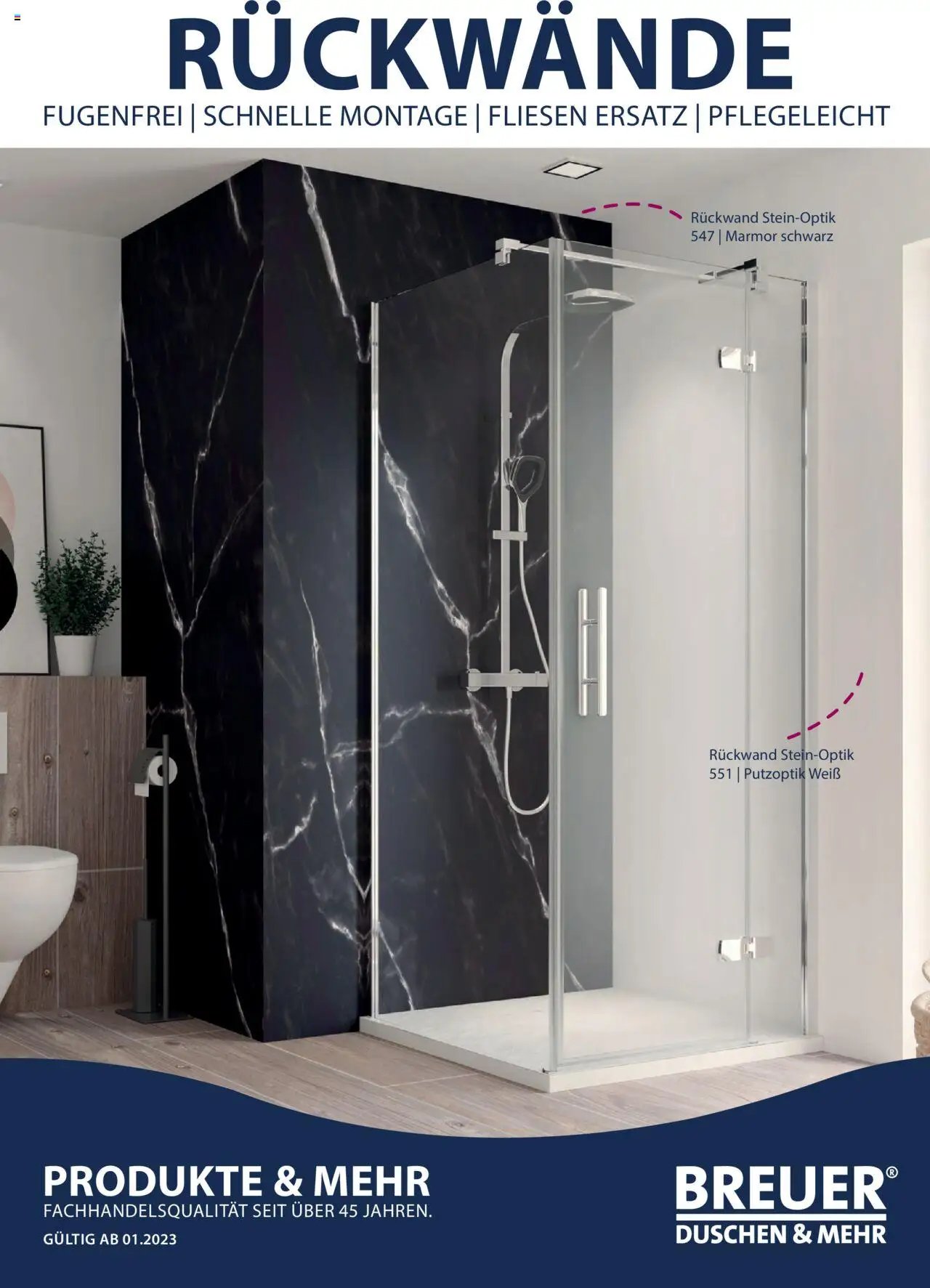 Hammer Zuhause Breuer Duschrueckwaende