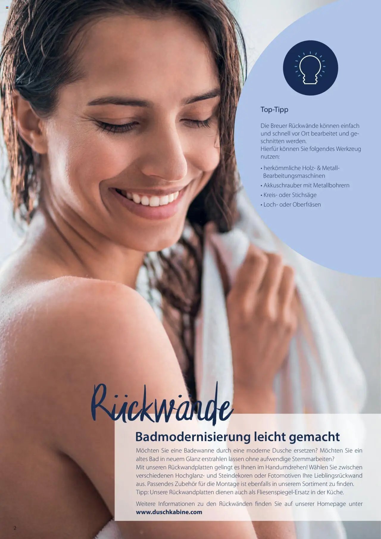 Hammer Zuhause Breuer Duschrueckwaende