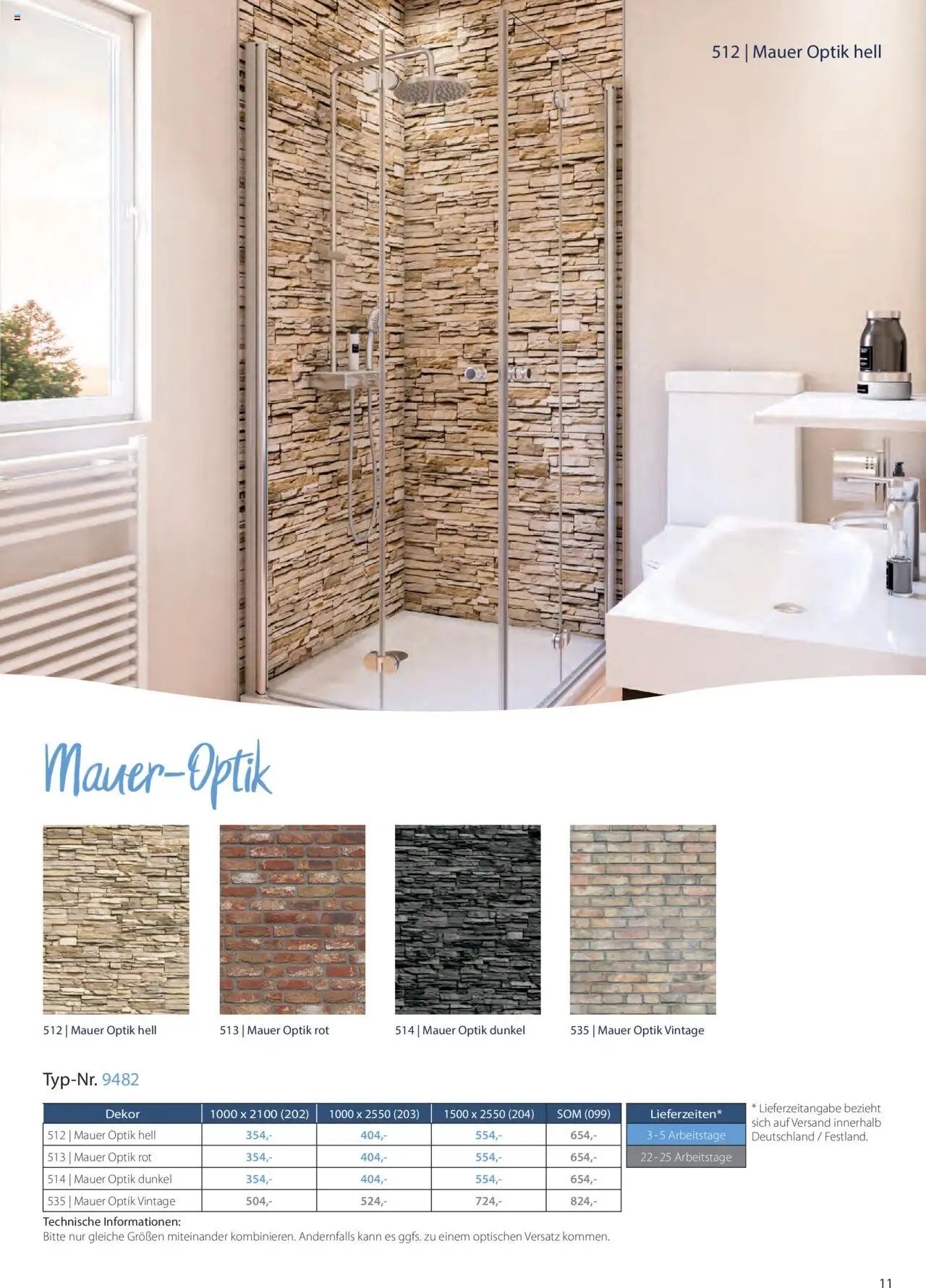 Hammer Zuhause Breuer Duschrueckwaende