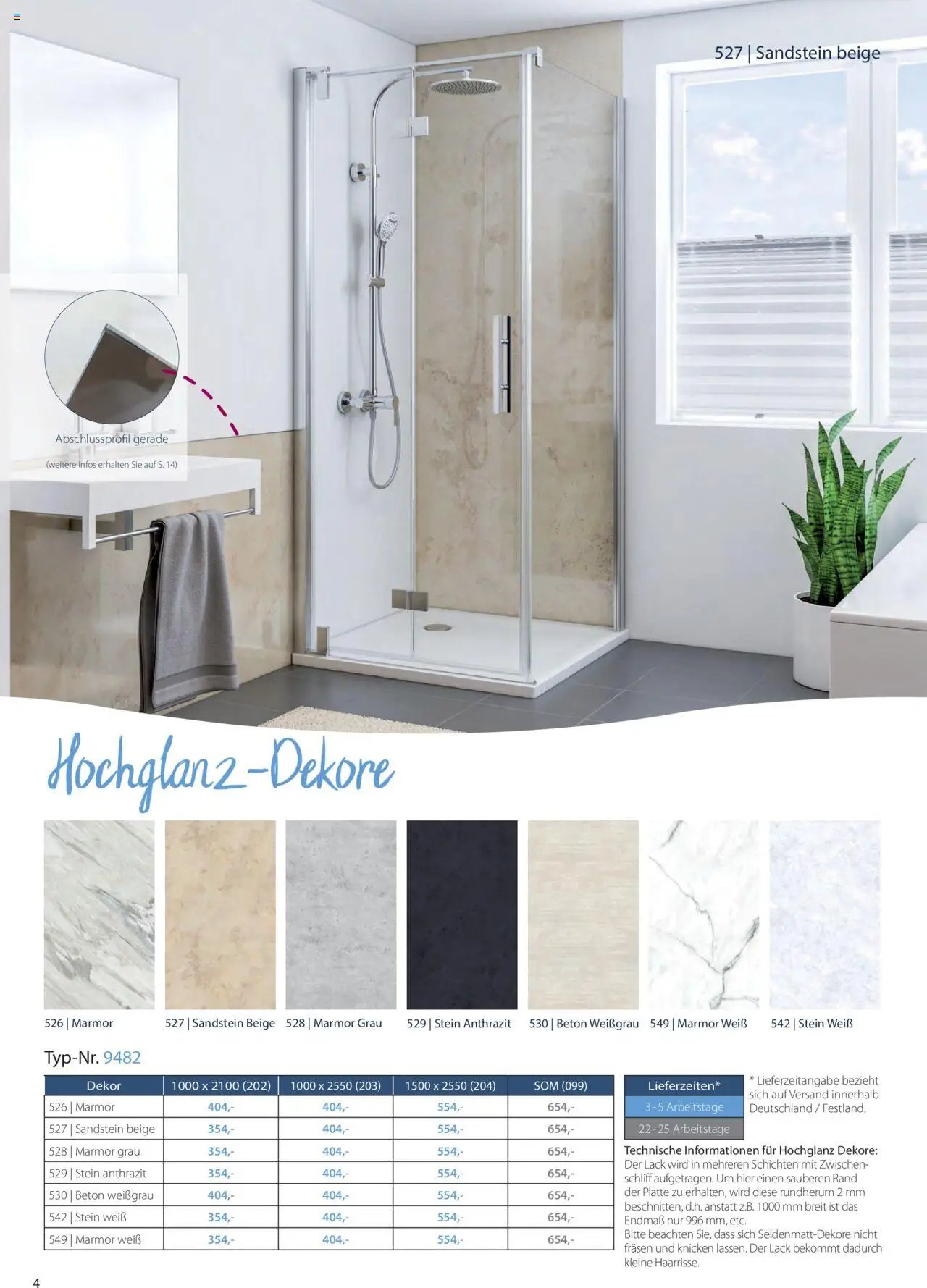 Hammer Zuhause Breuer Duschrueckwaende