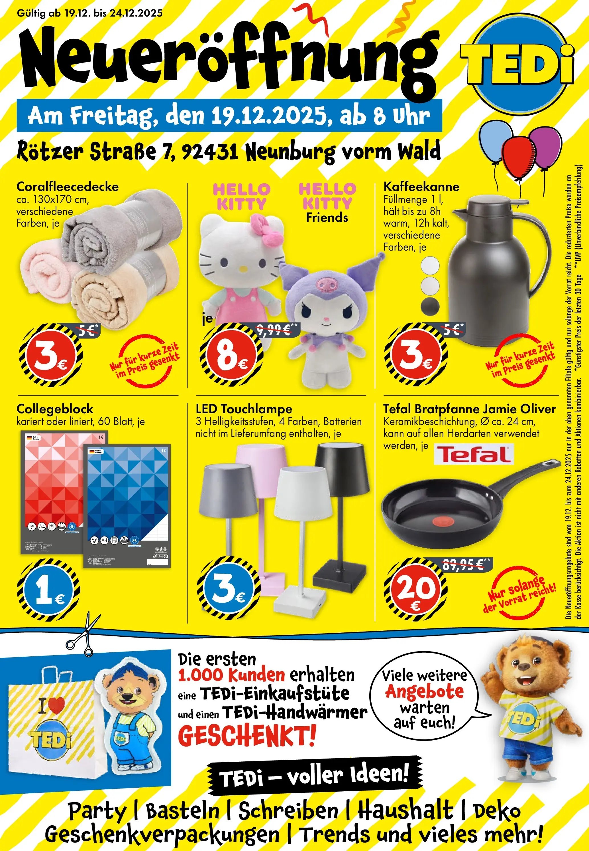 TEDi - Neueröffnung in Neunburg vorm Wald (2025-12-19 - 2025-12-24)