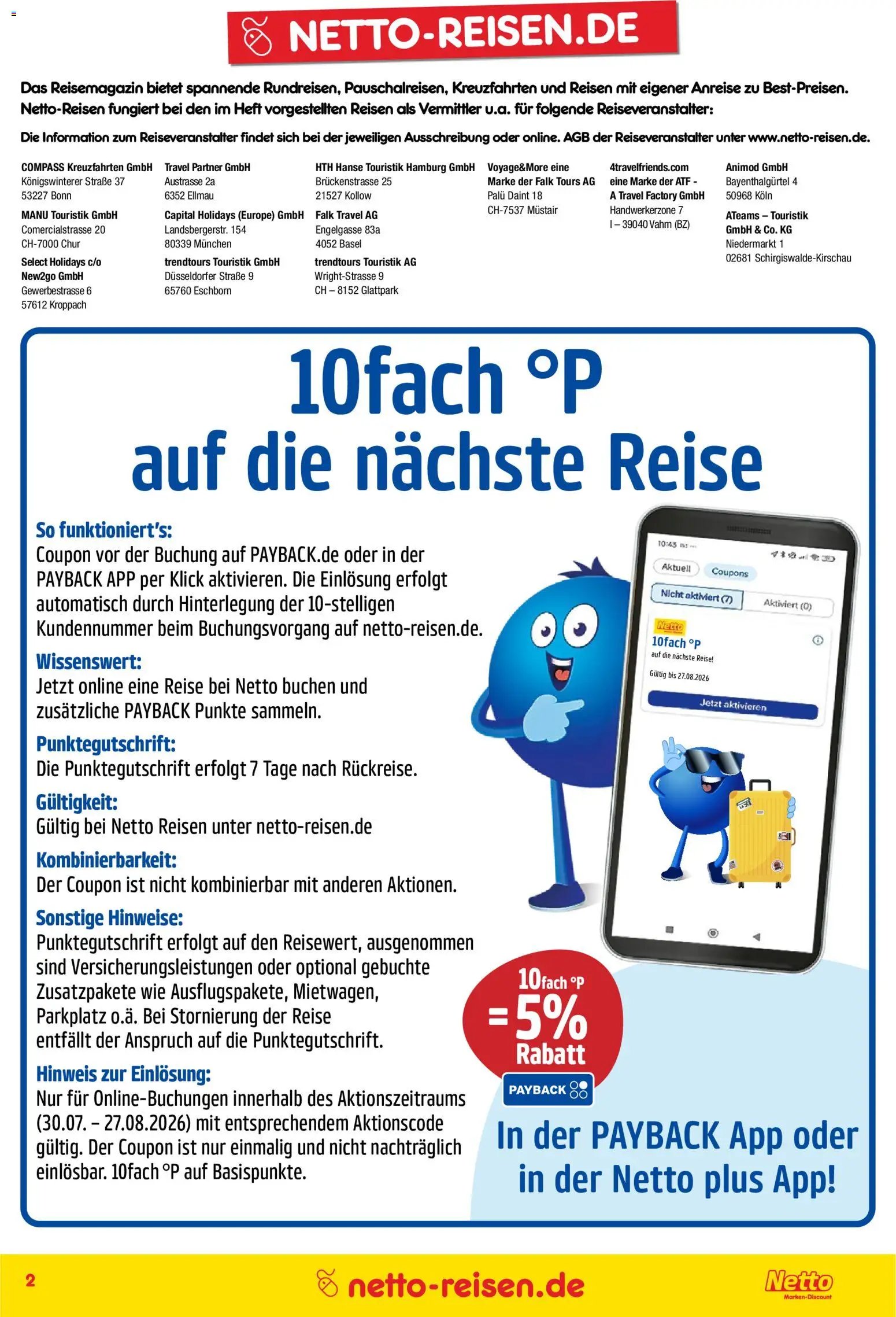 Netto Reisen Prospekt