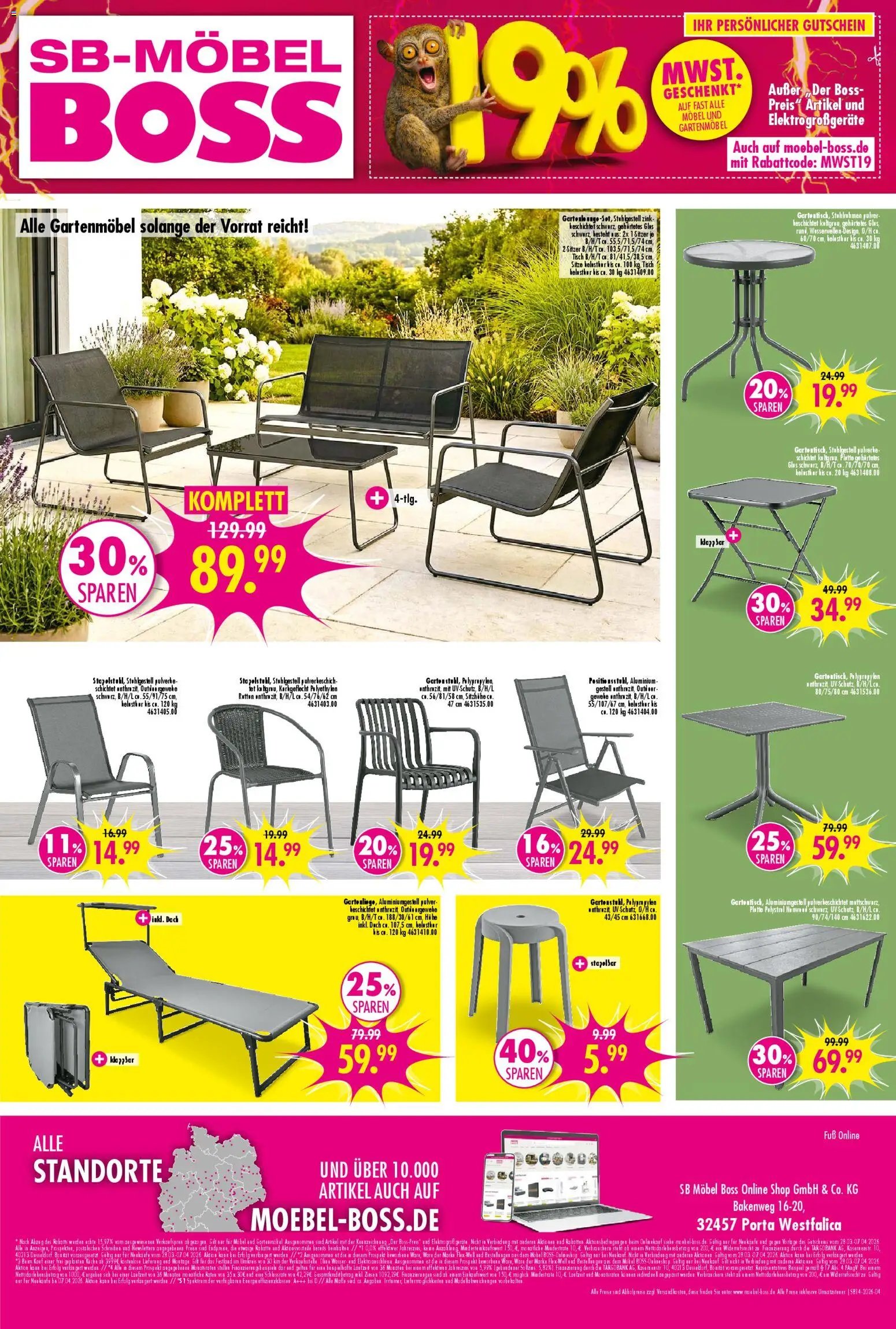 SB Möbel Boss Prospekt 	