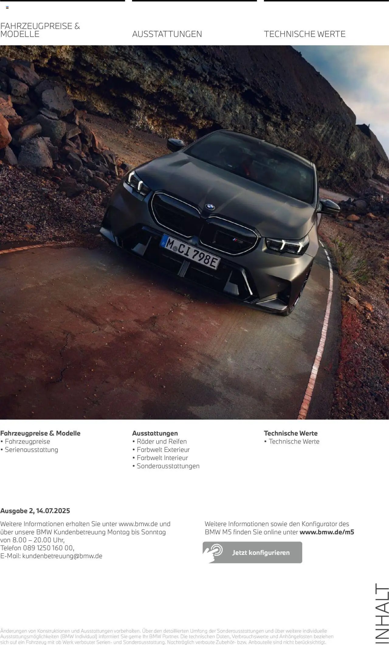 BMW M5 Limousine / Touring (2025-07-01 - 2026-06-30) | 2