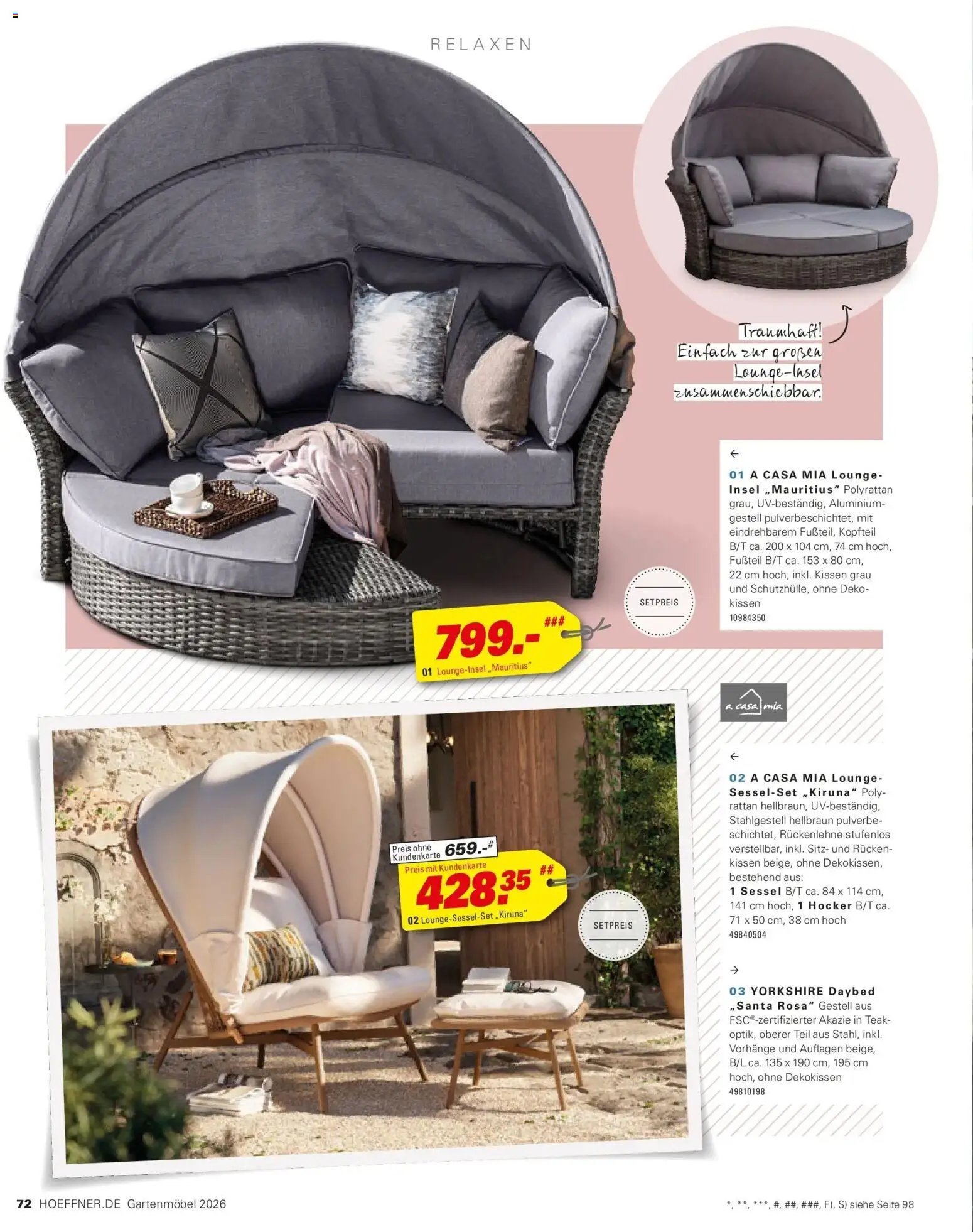 Höffner Prospekt Gartenmöbel Barsbüttel