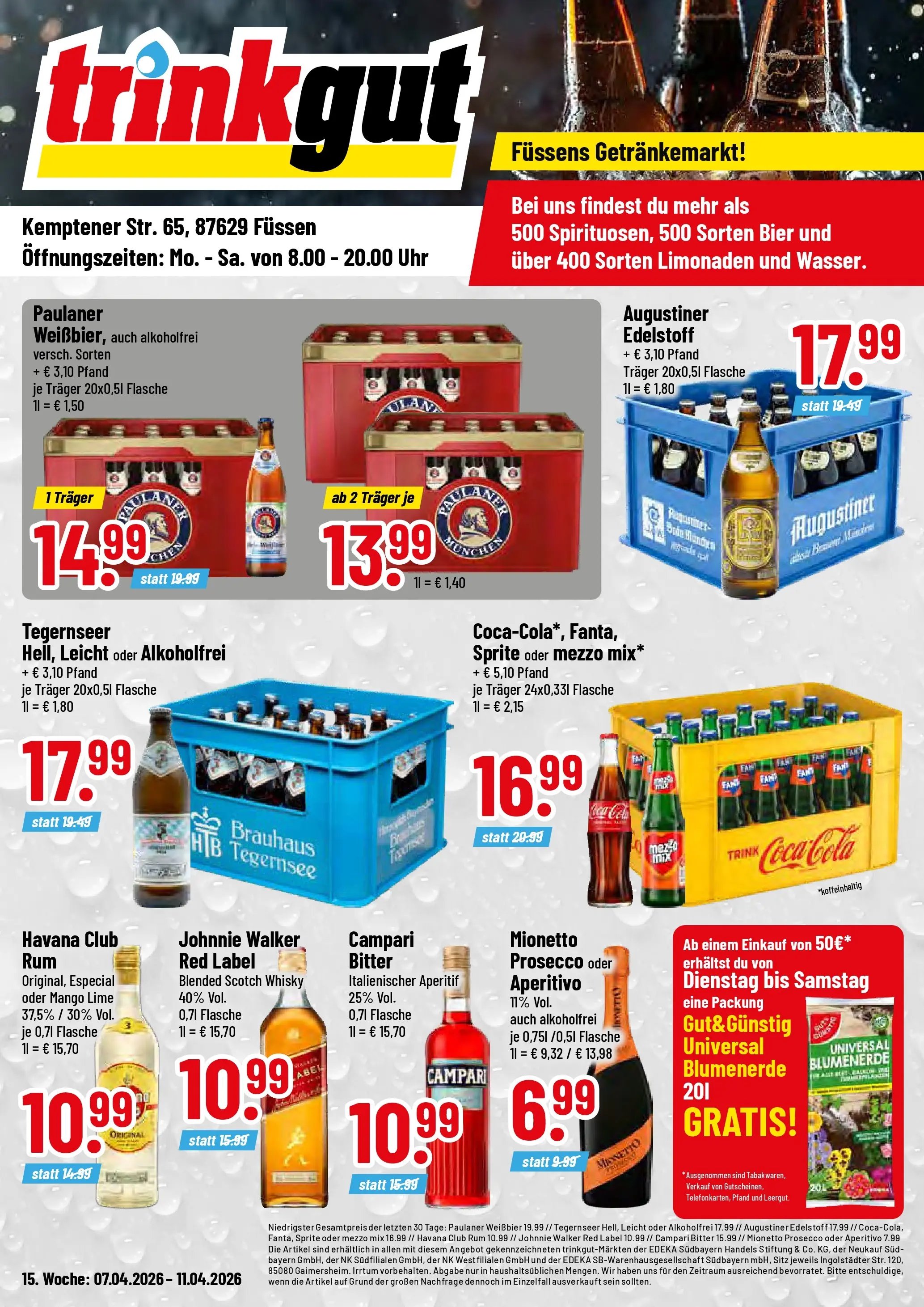 Trinkgut Prospekt Füssen	