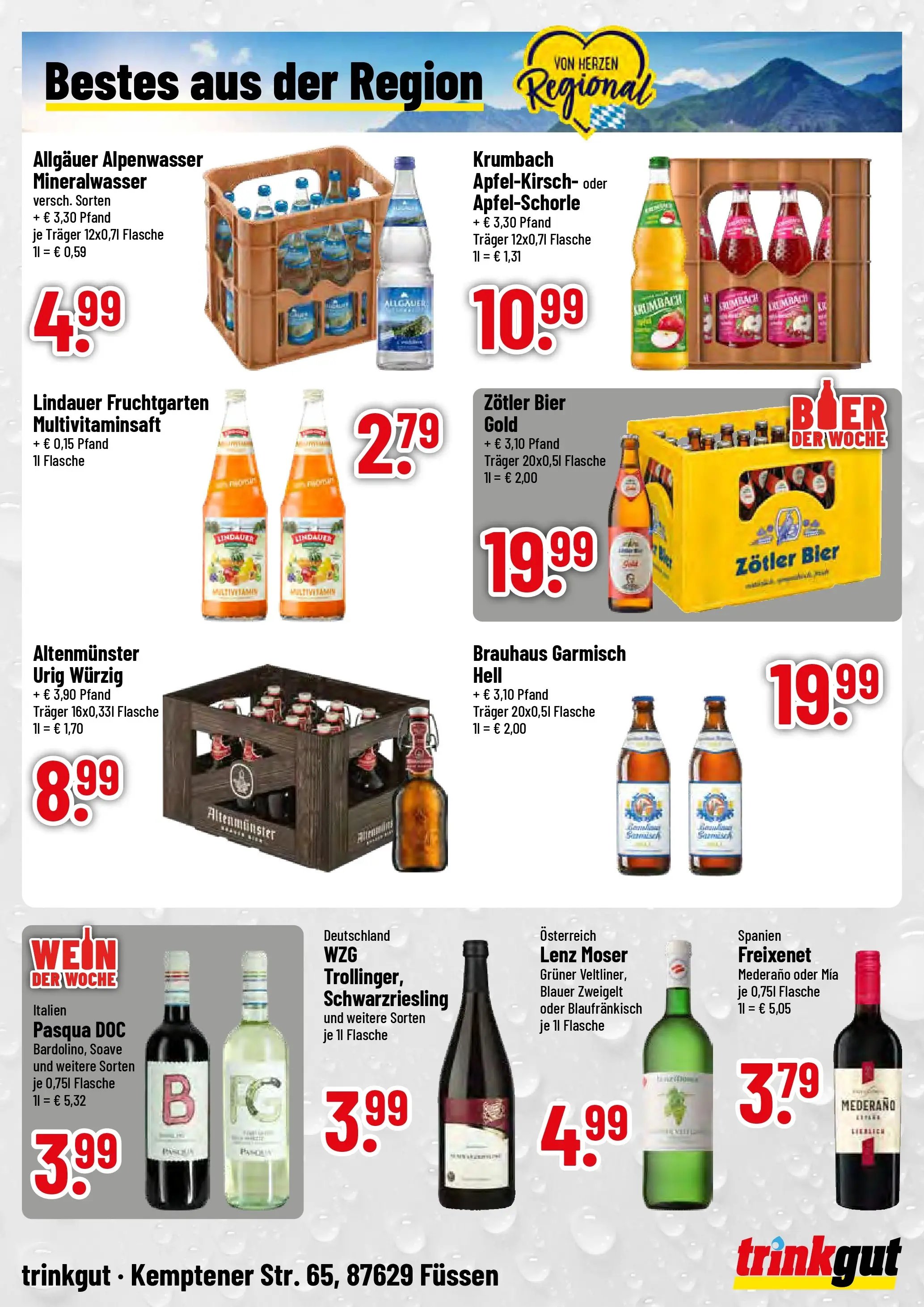 Trinkgut Prospekt Füssen	