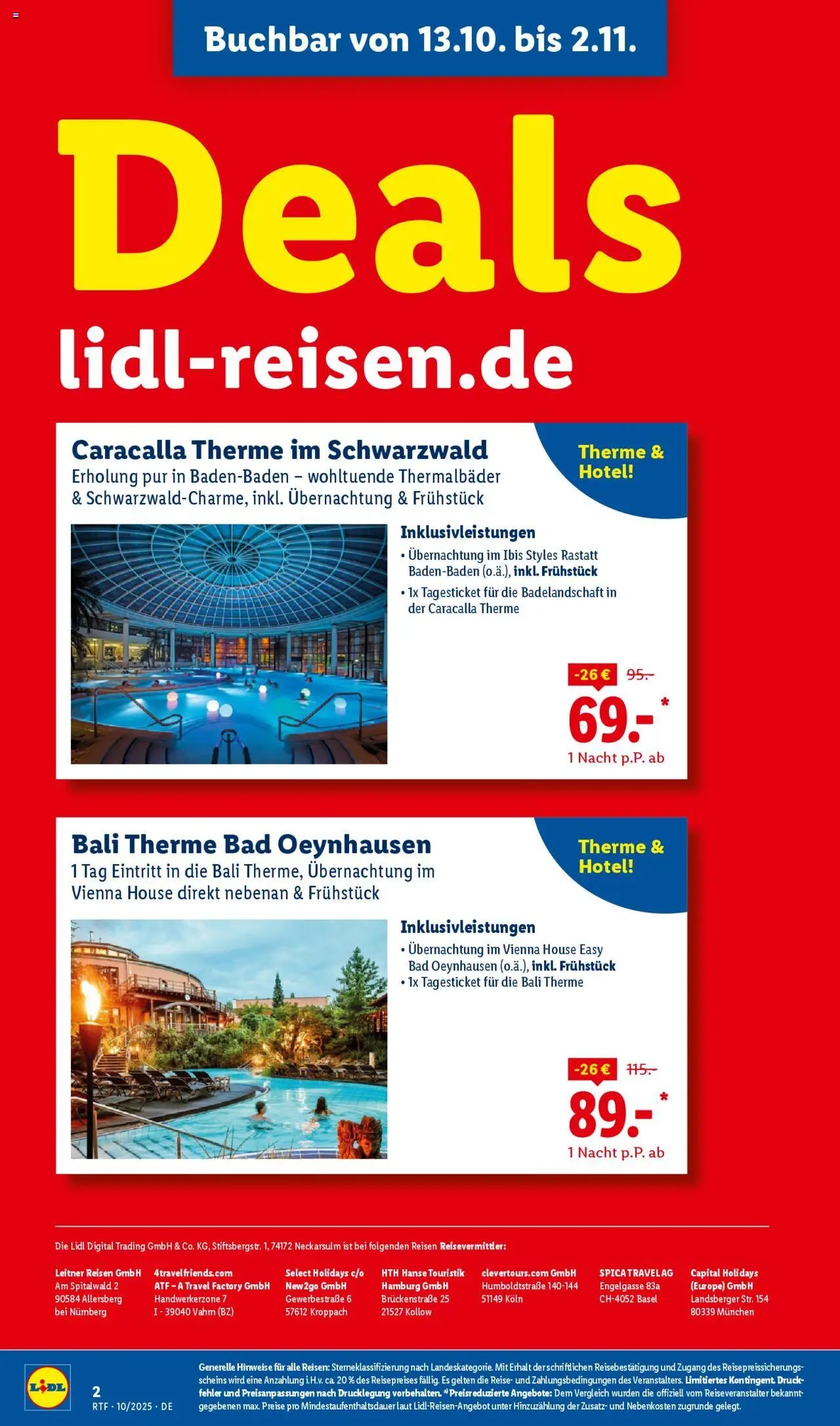 Lidl Reisen Oktober/November Reise-Highlights (2025-10-13 - 2025-11-15)