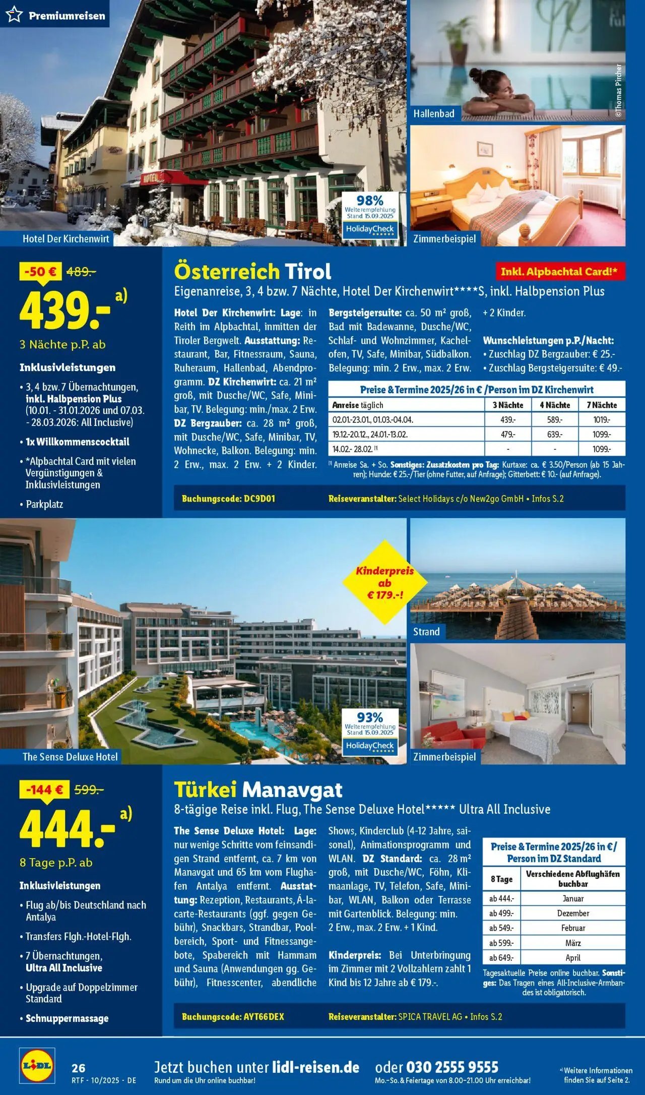 Lidl Reisen Oktober/November Reise-Highlights (2025-10-13 - 2025-11-15)