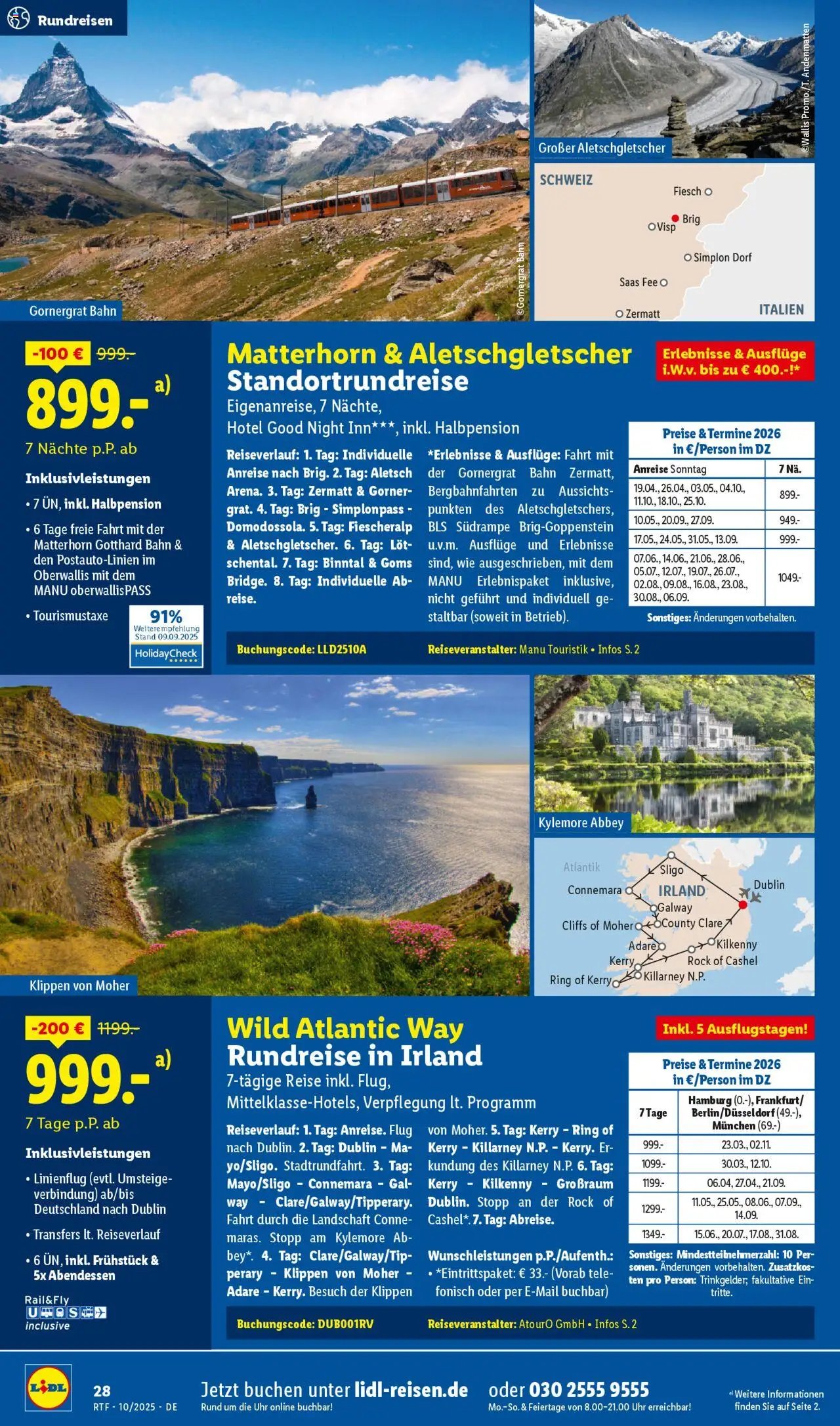 Lidl Reisen Oktober/November Reise-Highlights (2025-10-13 - 2025-11-15)