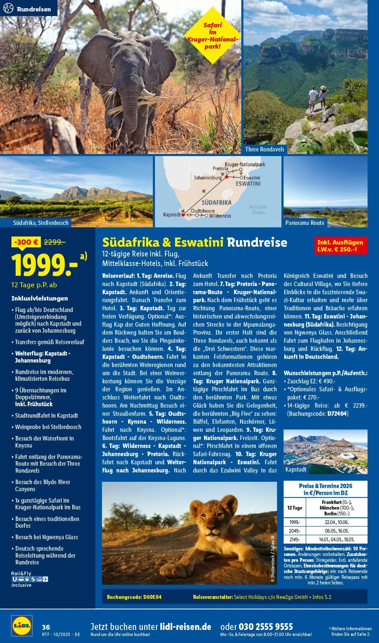 Lidl Reisen Oktober/November Reise-Highlights (2025-10-13 - 2025-11-15)