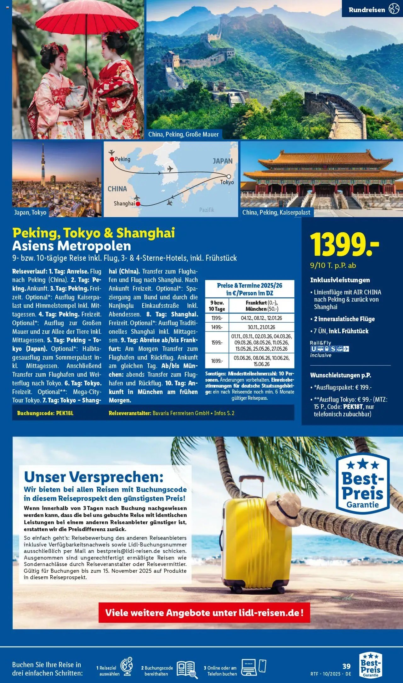 Lidl Reisen Oktober/November Reise-Highlights (2025-10-13 - 2025-11-15)