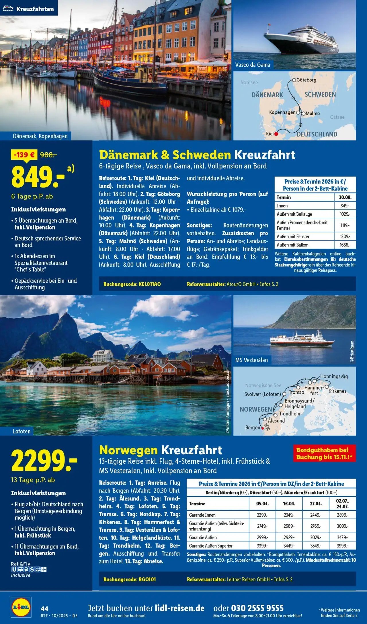 Lidl Reisen Oktober/November Reise-Highlights (2025-10-13 - 2025-11-15)