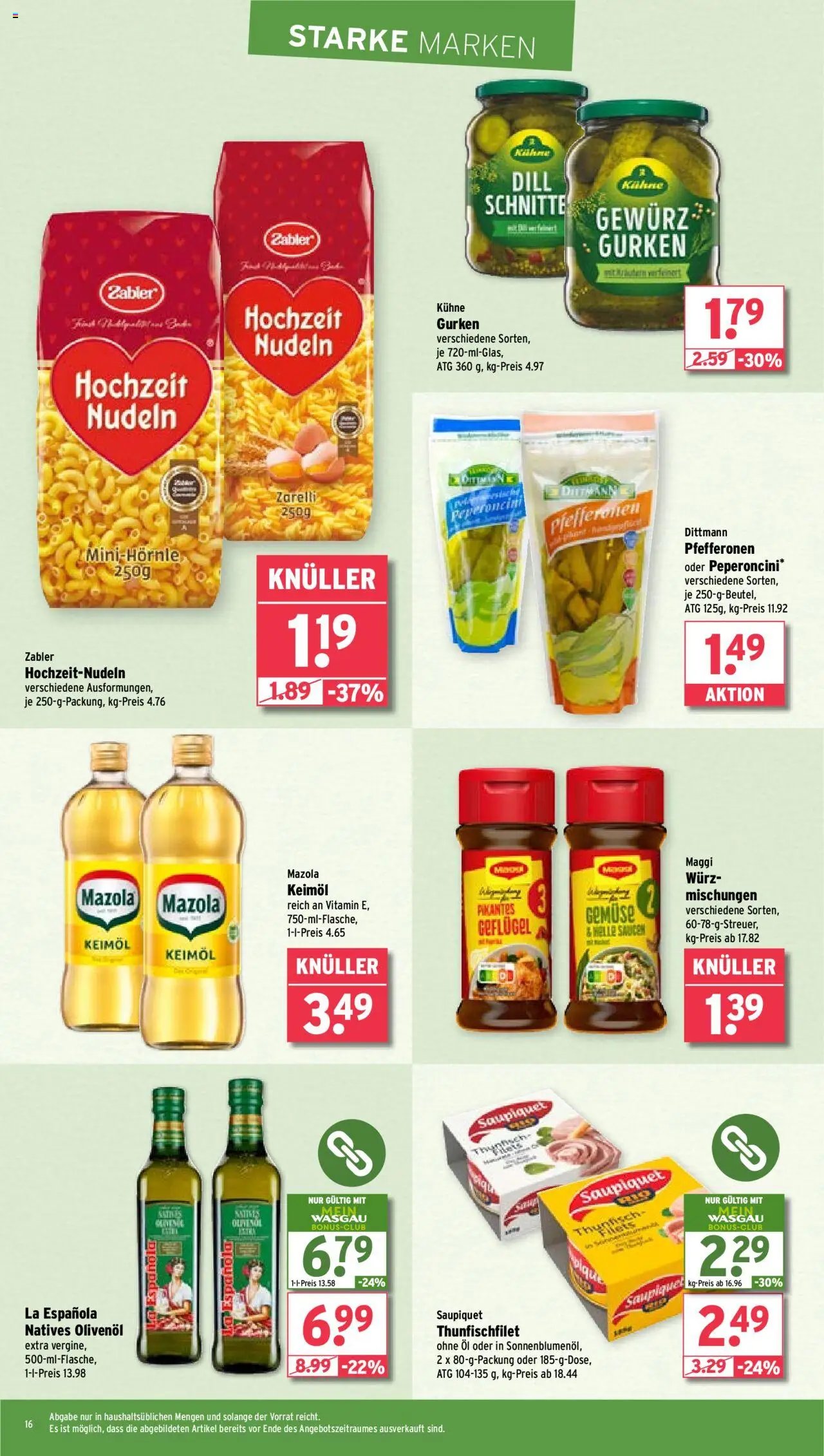 Wasgau Prospekt 	 (2025-07-14 - 2025-07-19) | 16