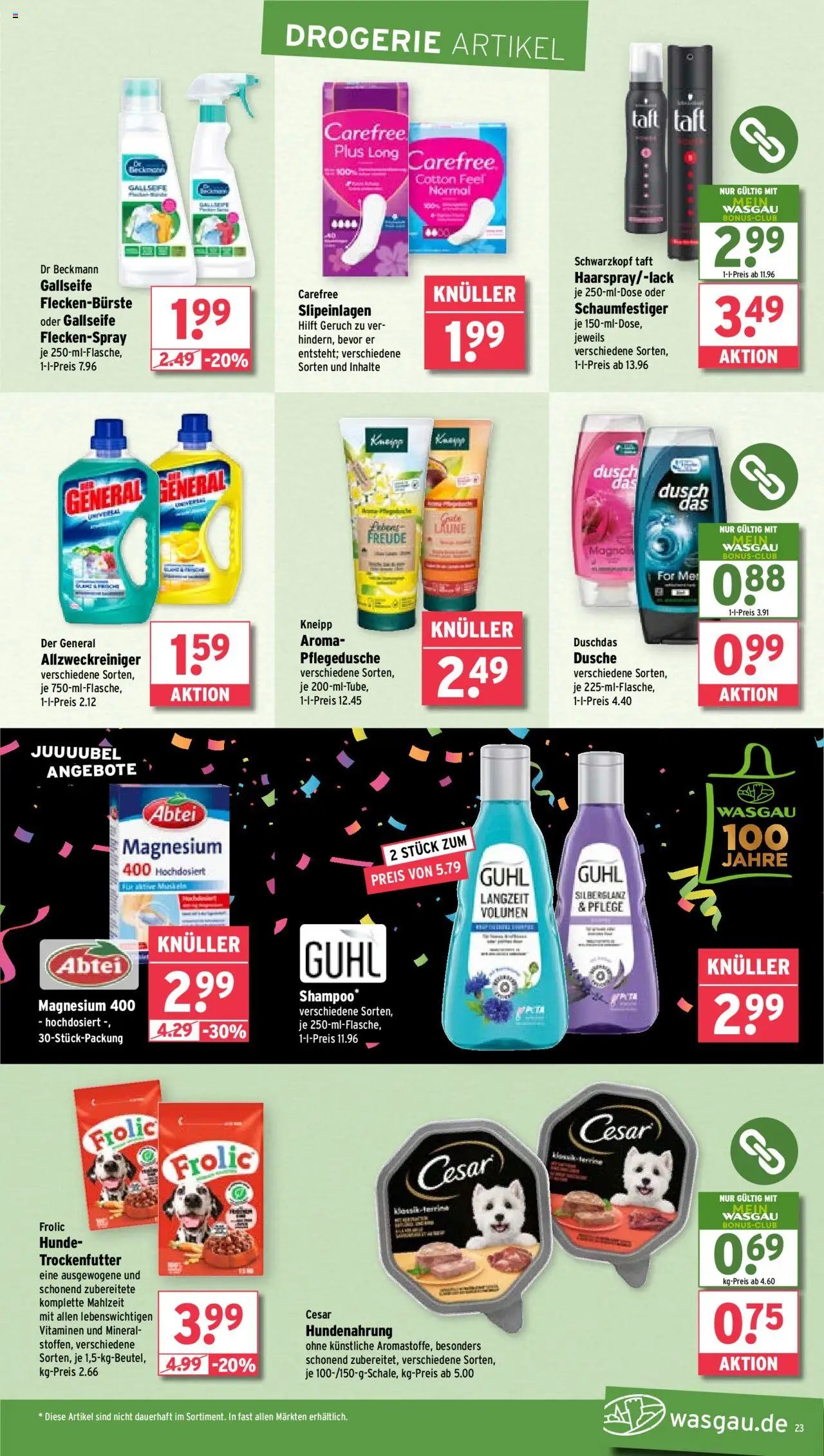 Wasgau Prospekt 	 (2025-07-14 - 2025-07-19) | 23