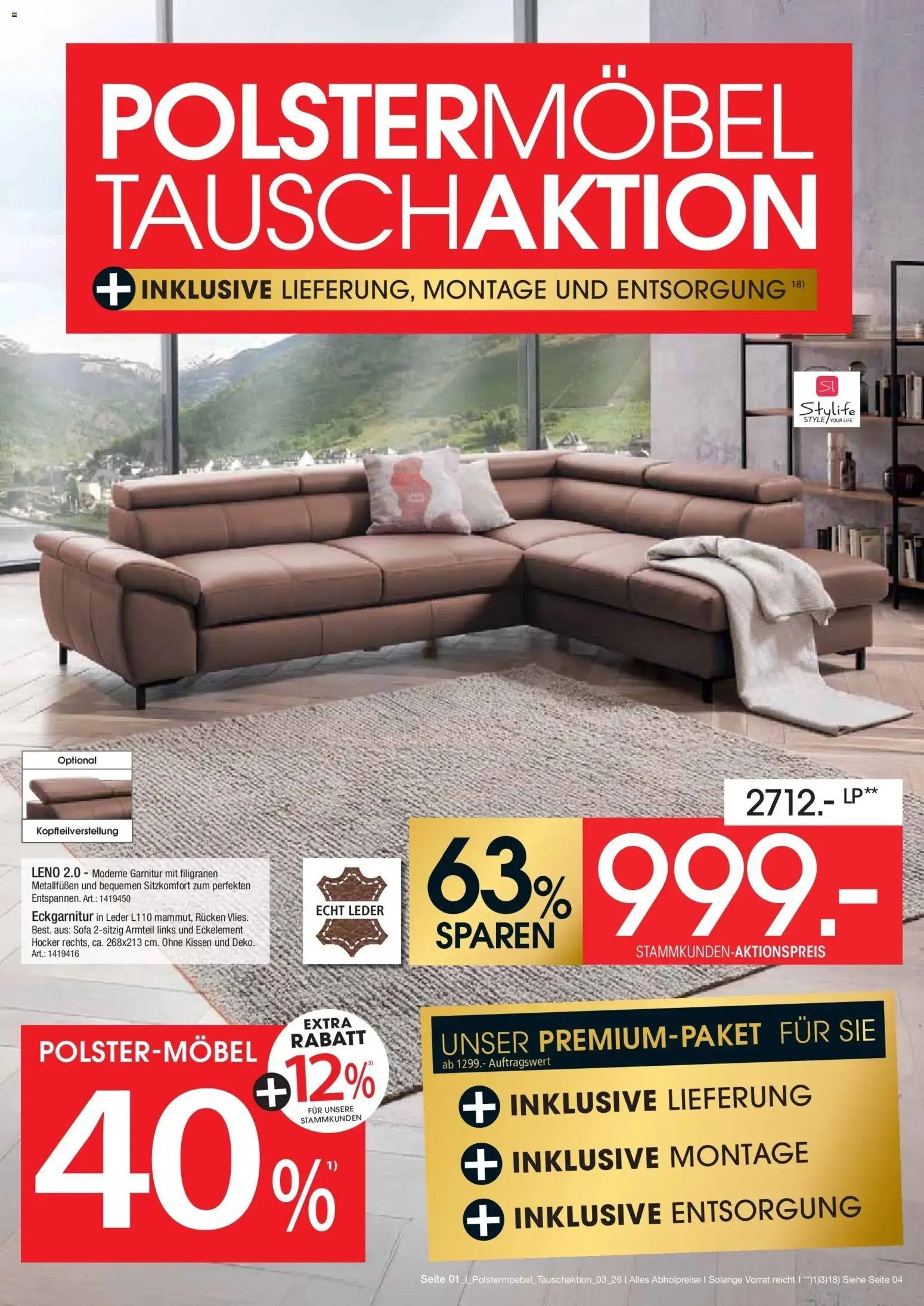 Zurbrüggen Polstermöbel Tauschaktion