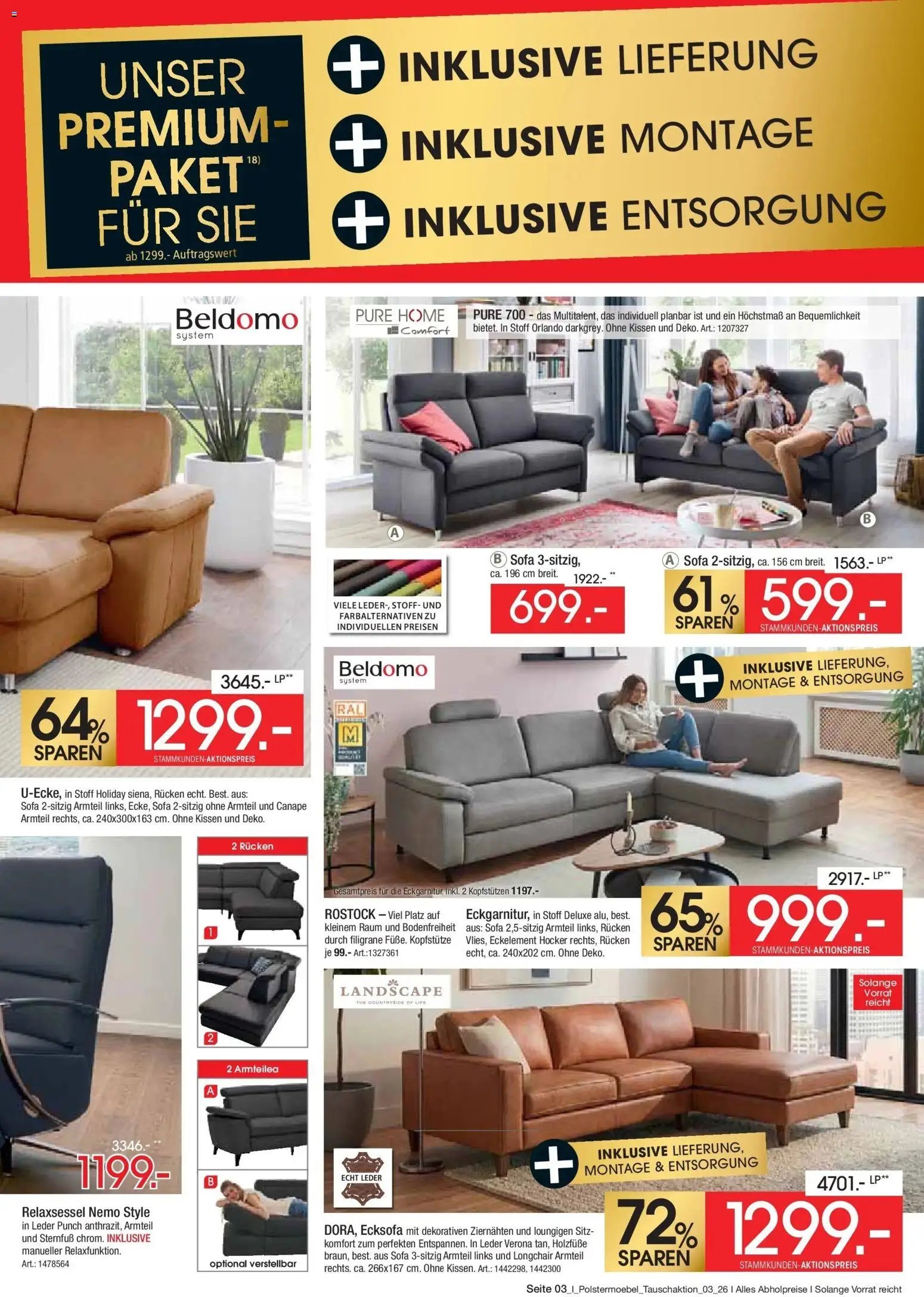 Zurbrüggen Polstermöbel Tauschaktion