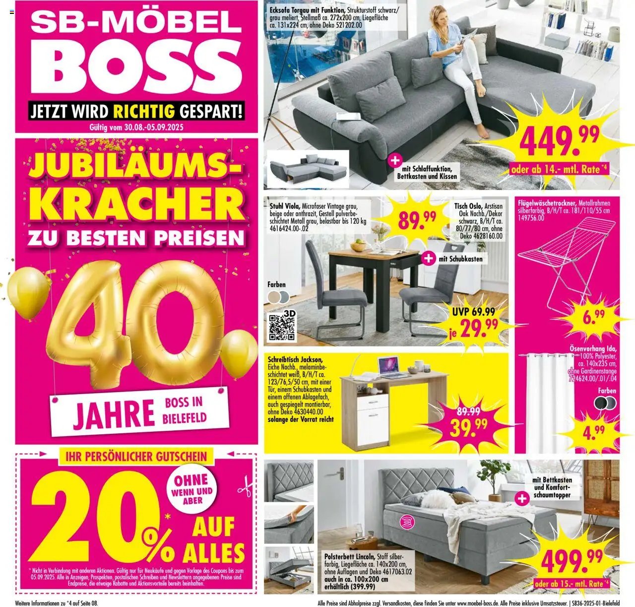 SB Möbel Boss Prospekt Bielefeld	 (2025-08-30 - 2025-09-05) | 1