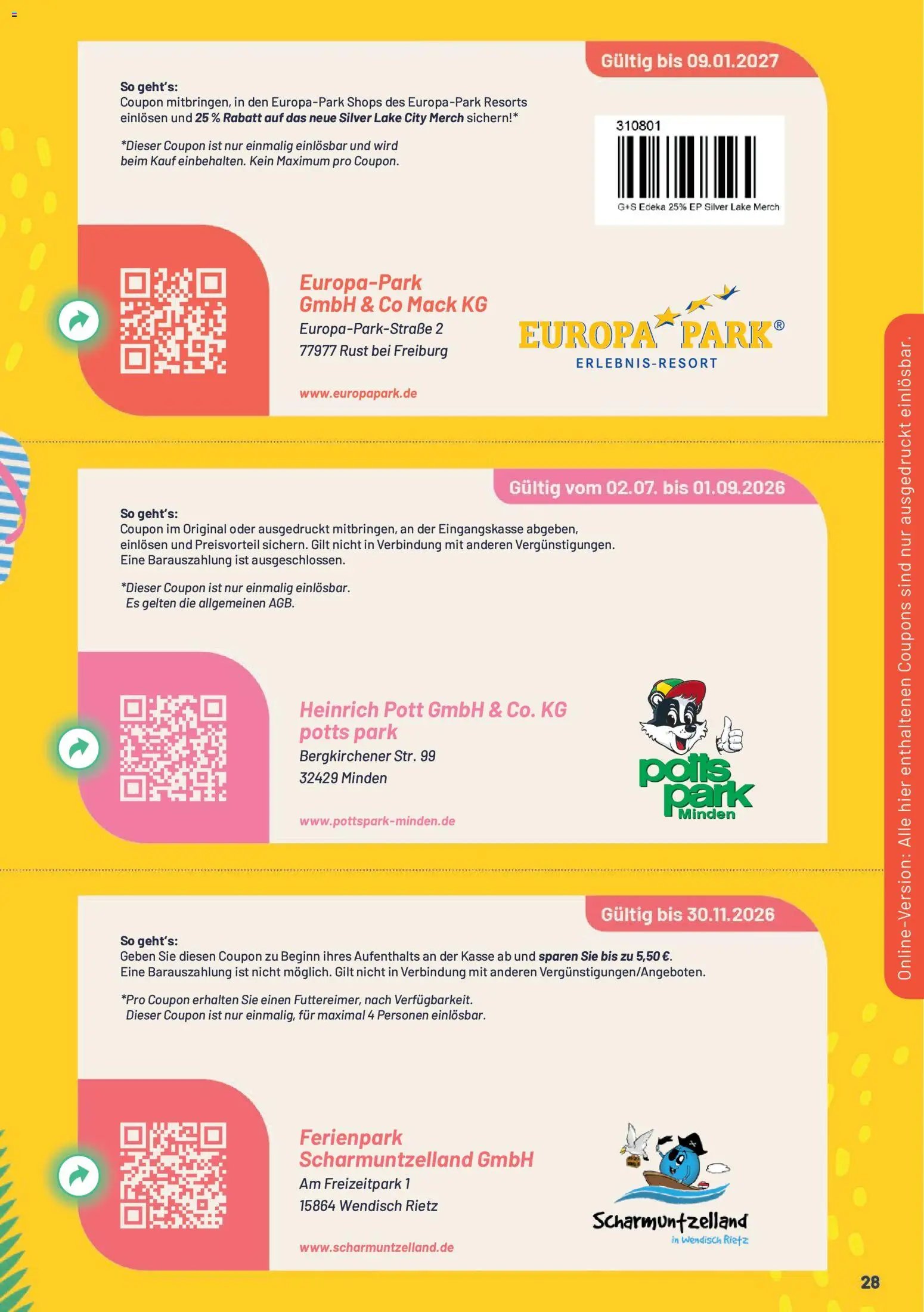 E center Prospekt Super Sommer Spar-Pass 2026